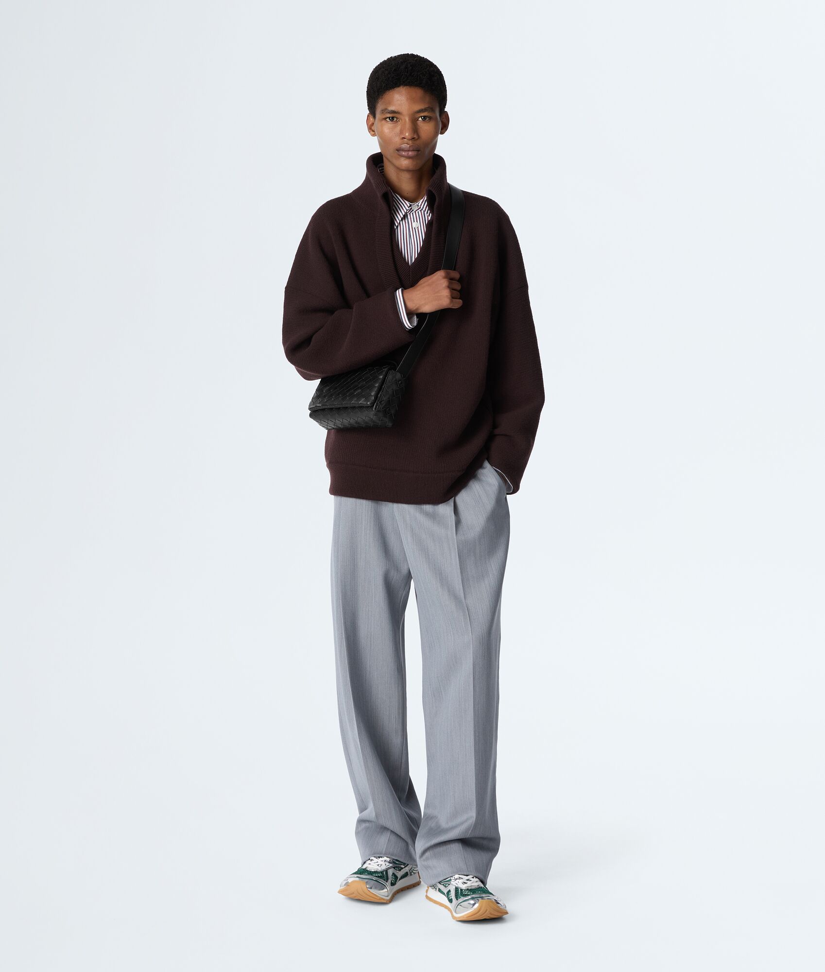 BOTTEGA VENETA 迷你Intrecciato编织翻盖手袋