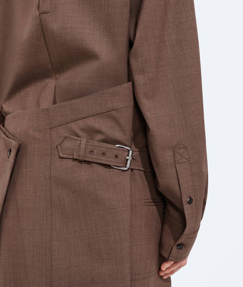 BOTTEGA VENETA 轻盈羊毛布色半身裙