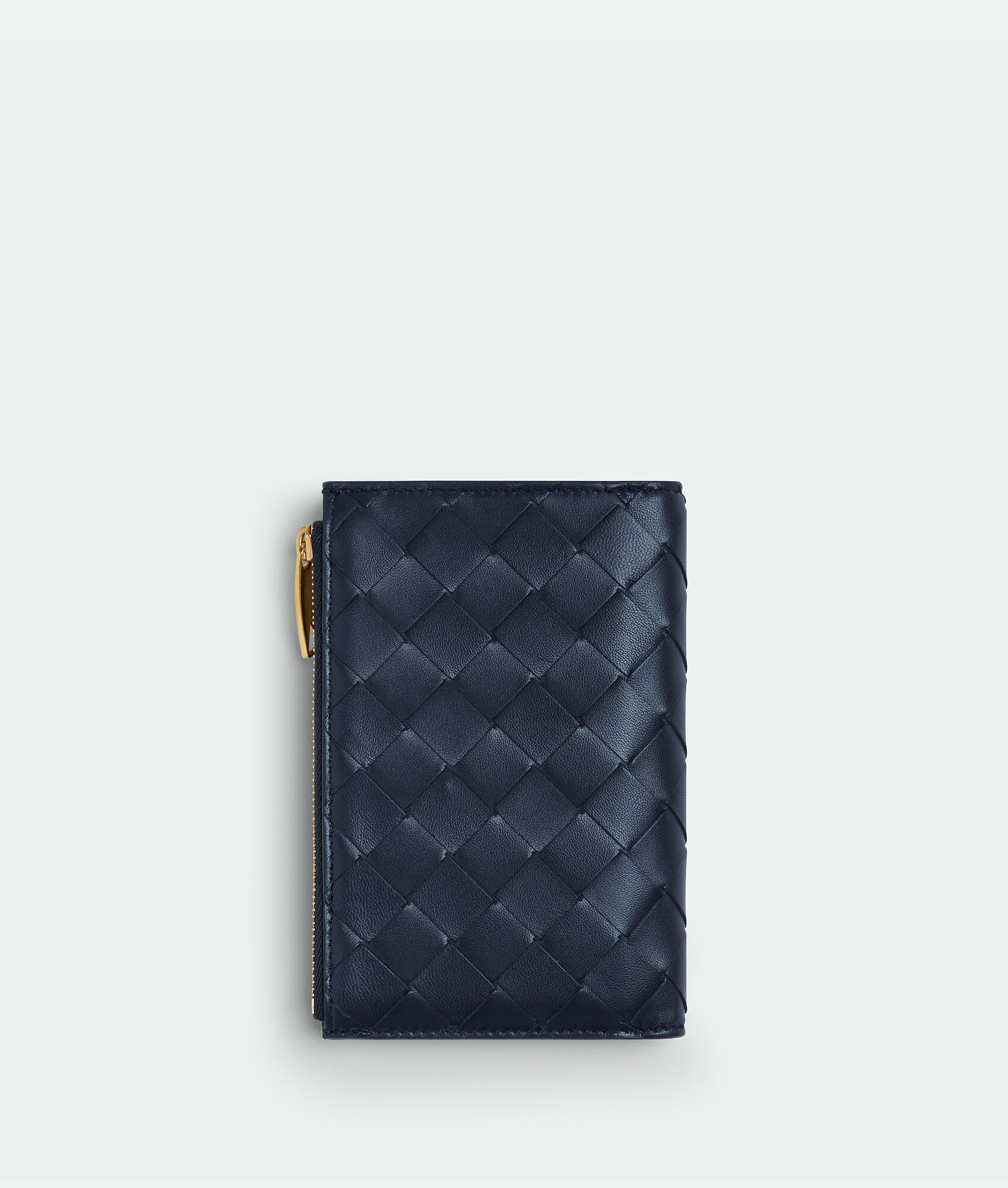 BOTTEGA VENETA 中号Intrecciato编织双折拉链钱包