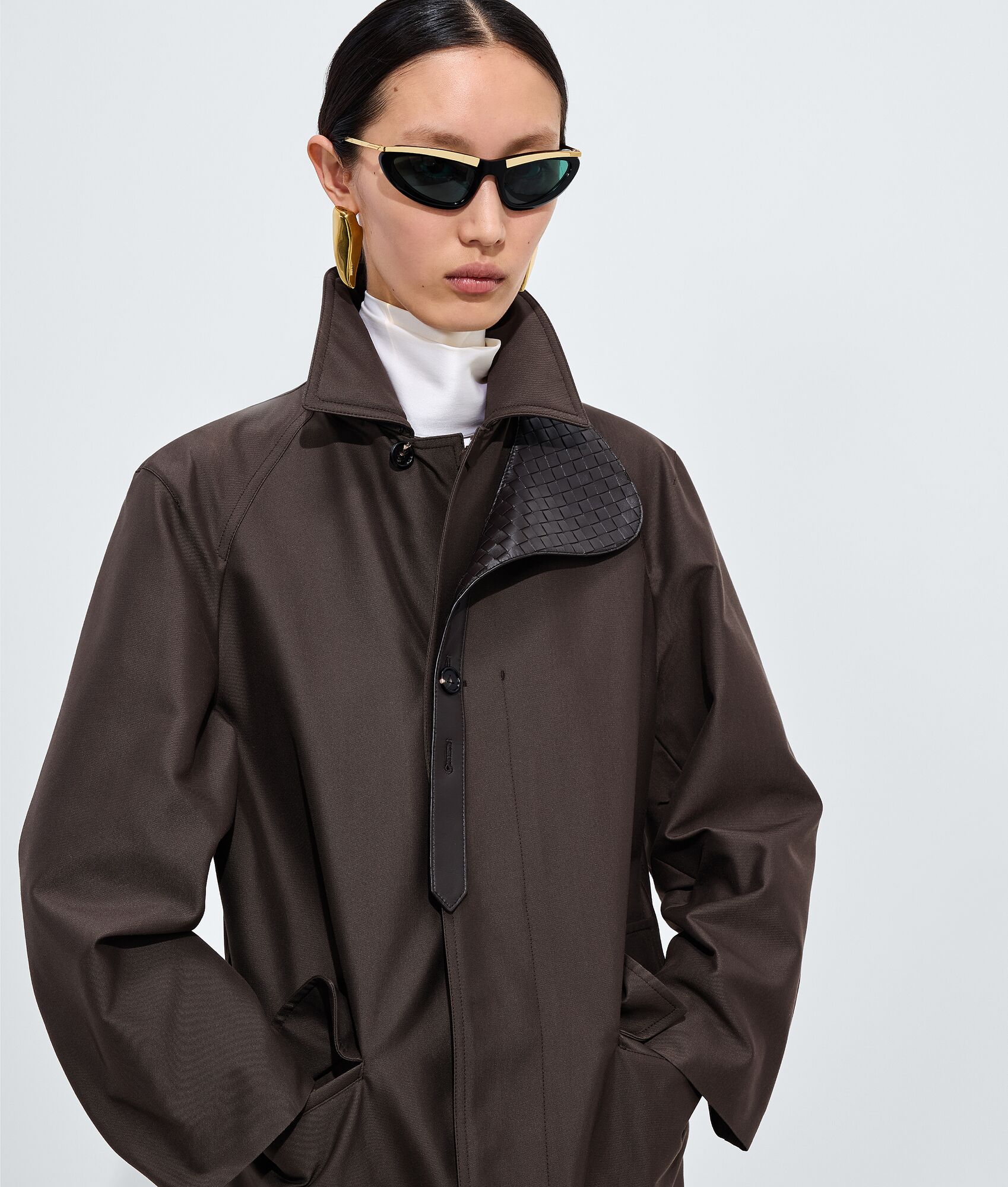 BOTTEGA VENETA 桑蚕丝配尼龙风衣