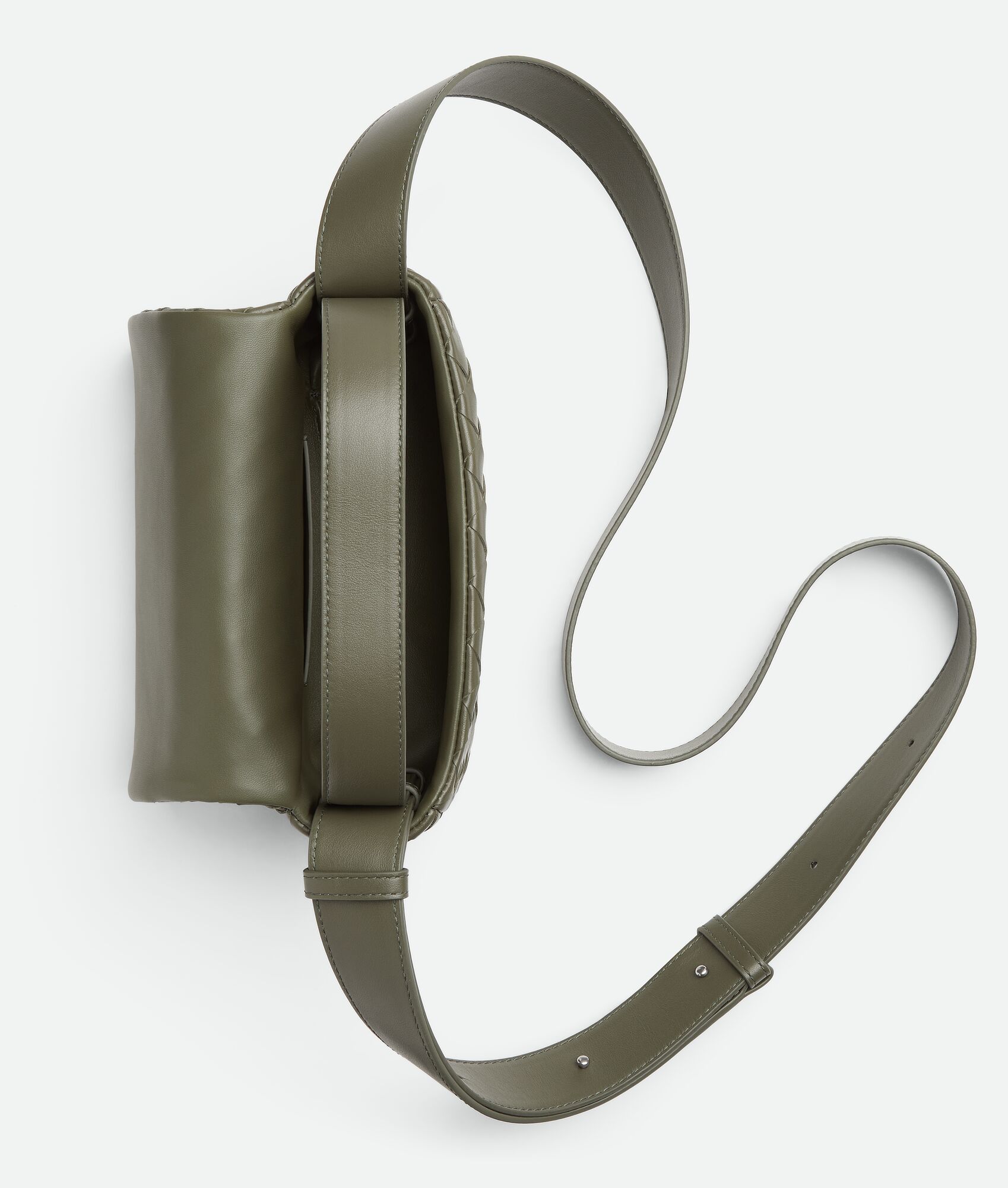 BOTTEGA VENETA 迷你Intrecciato编织翻盖手袋