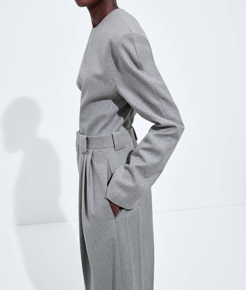 BOTTEGA VENETA 紧致羊毛法兰绒长裤