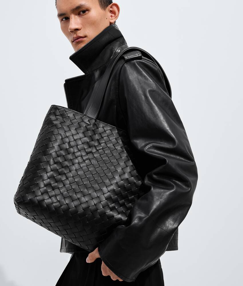 BOTTEGA VENETA 小号Intrecciato编织拉链Tote托特手袋