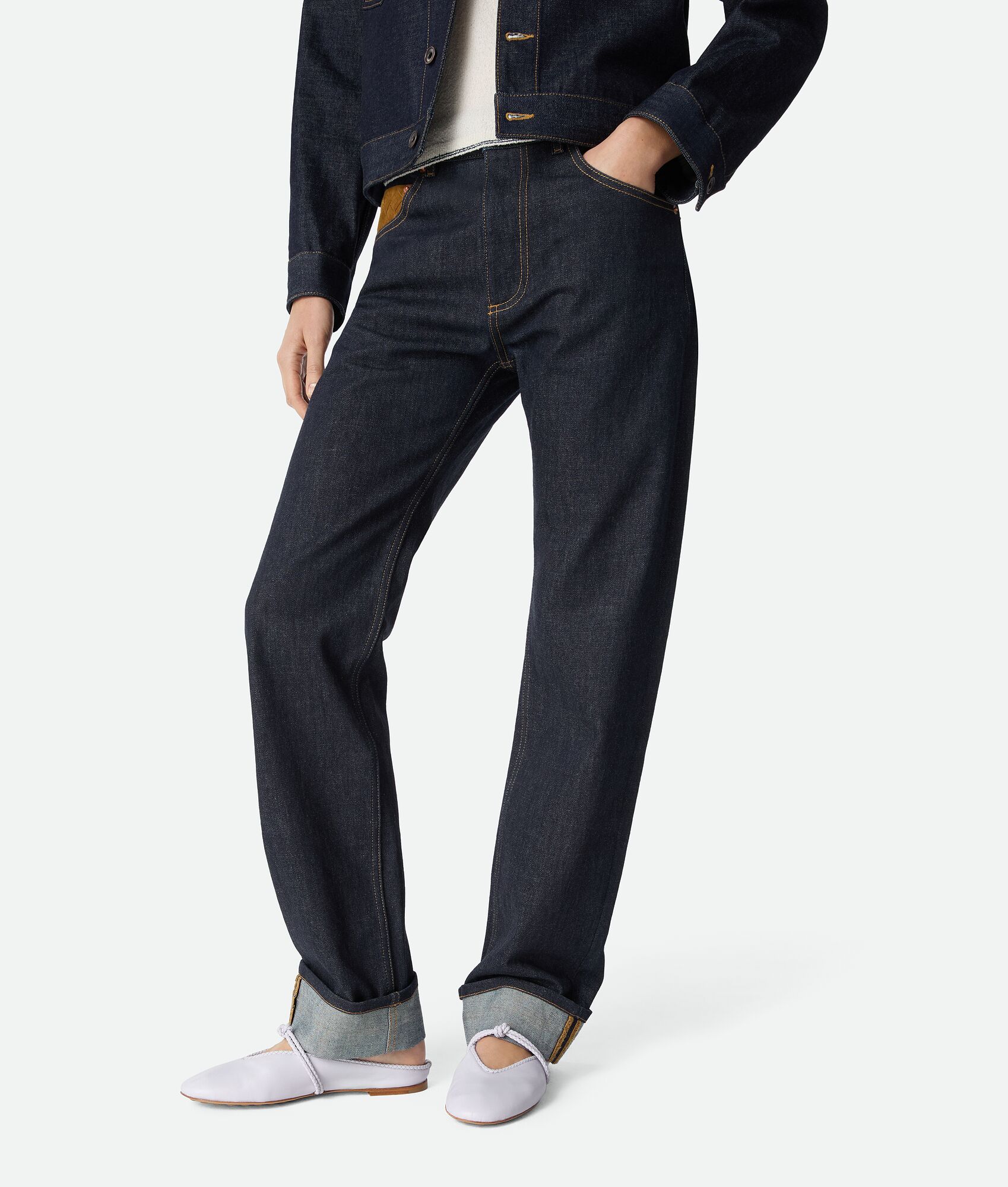 BOTTEGA VENETA 女士Rosa玛丽珍平底芭蕾舞鞋