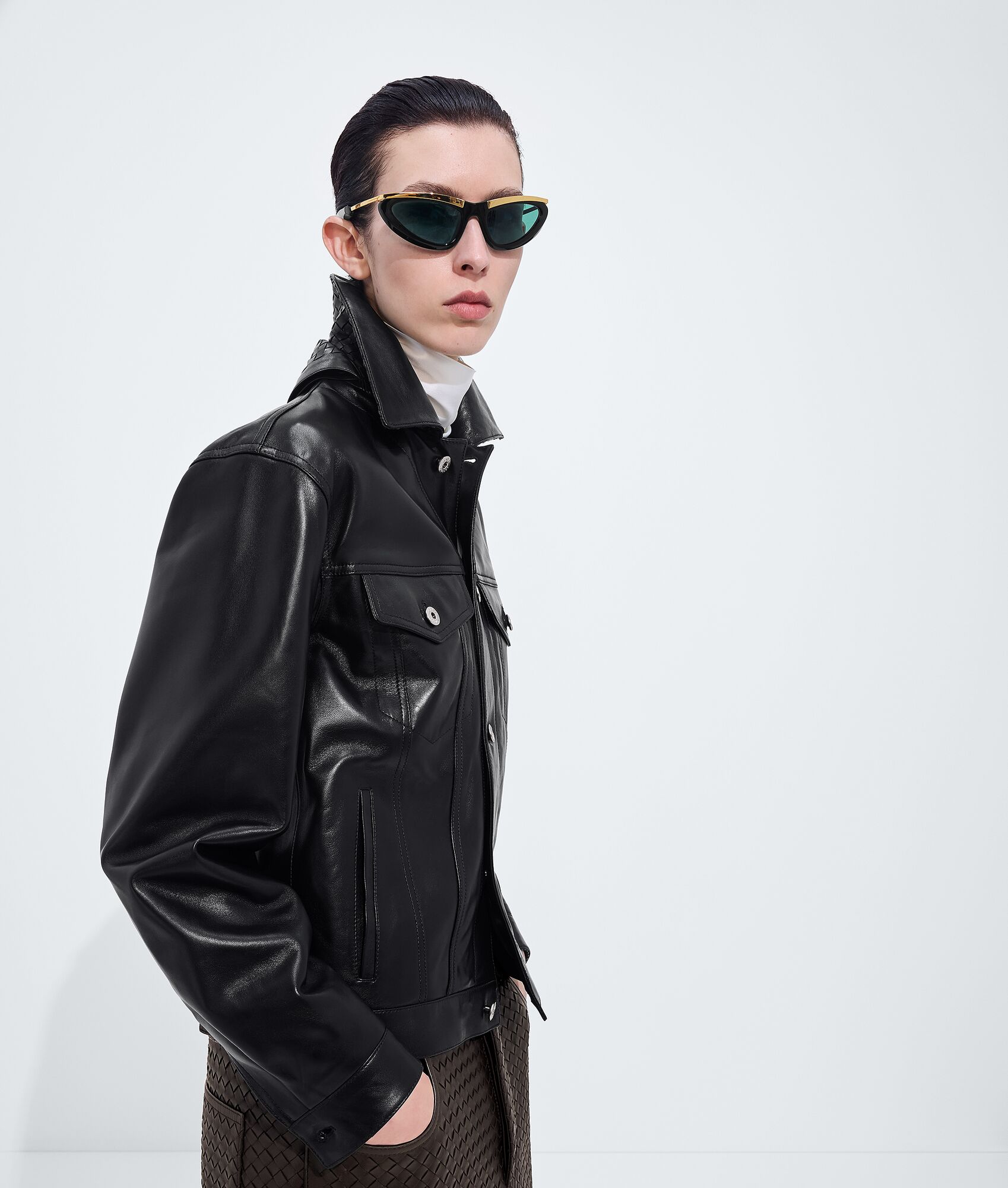 BOTTEGA VENETA 半亮面皮革夹克