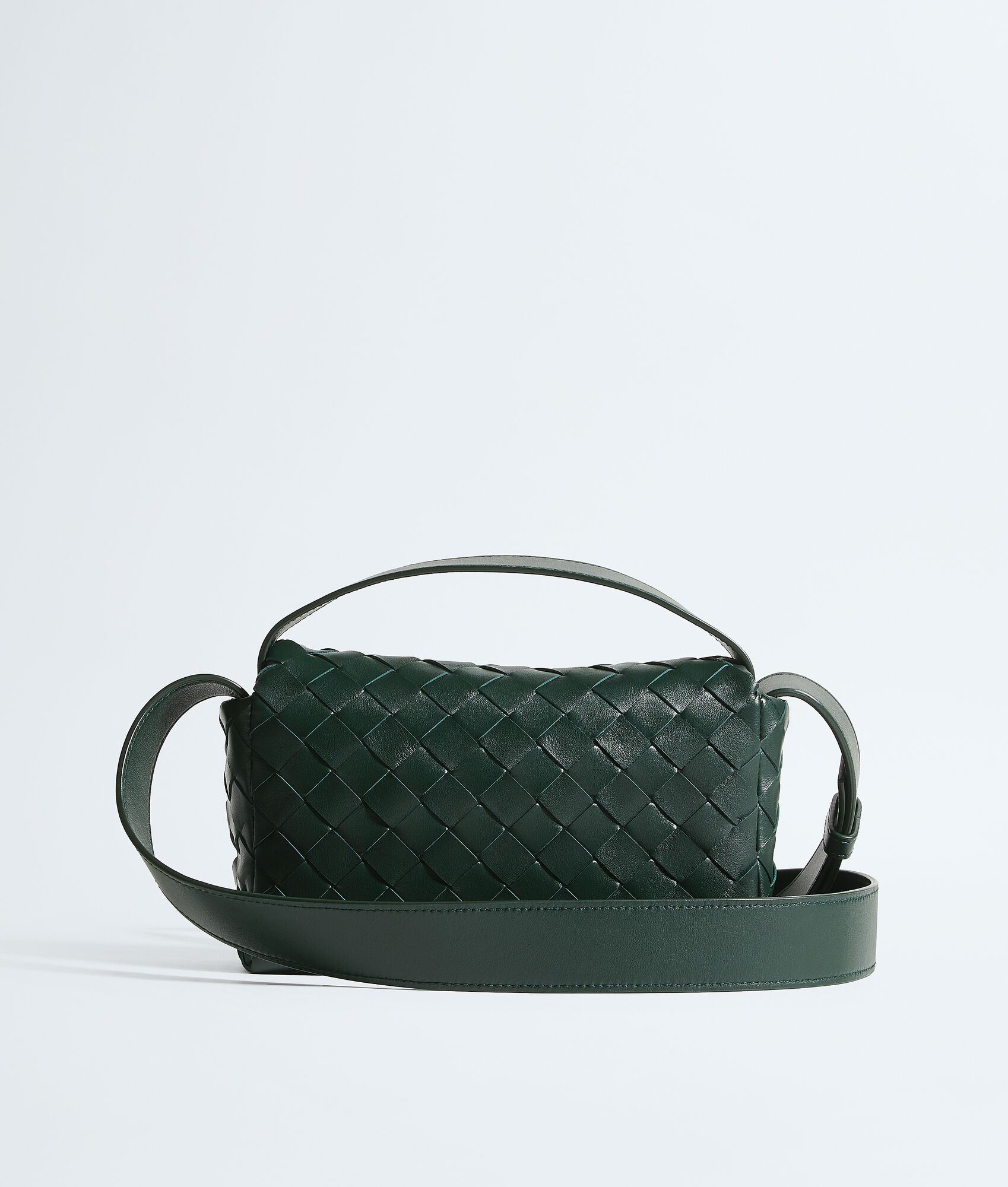 BOTTEGA VENETA 迷你Intrecciato编织翻盖手袋
