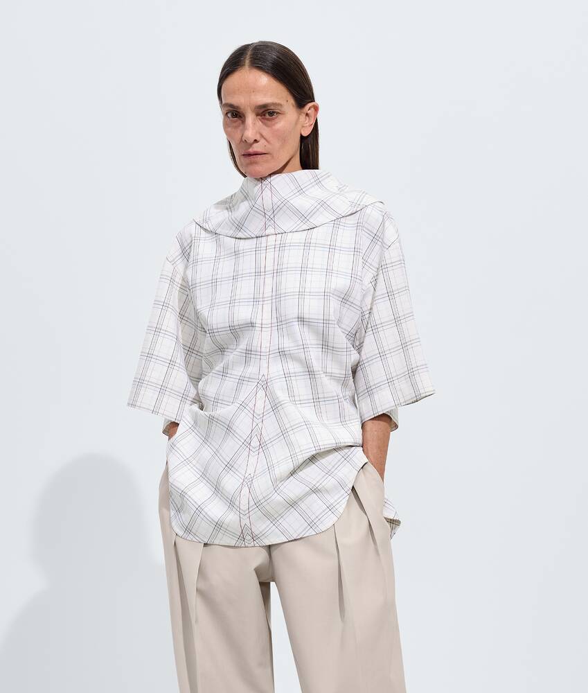 BOTTEGA VENETA 柔软羊毛格纹上衣