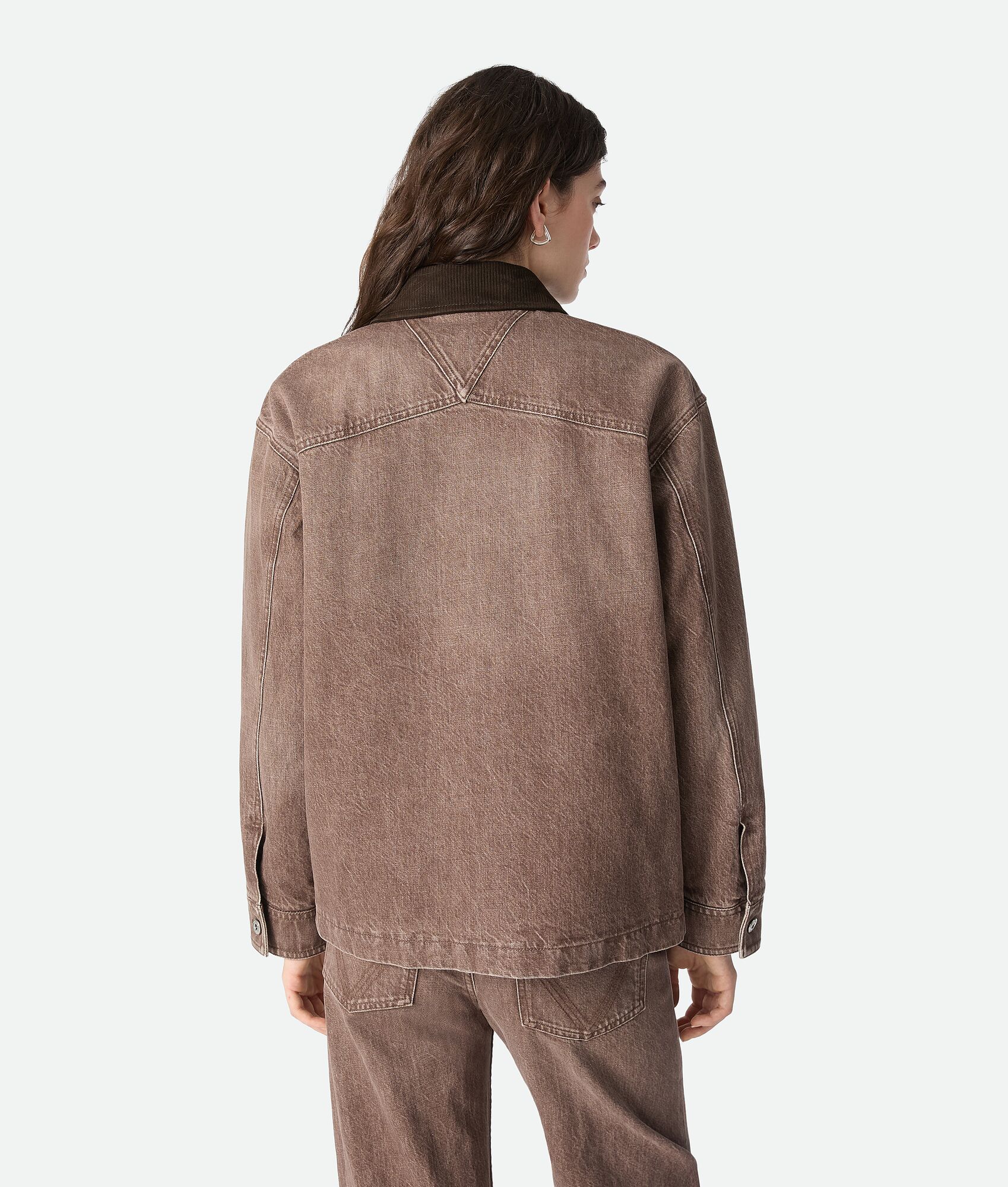 BOTTEGA VENETA 棕色牛仔夹克
