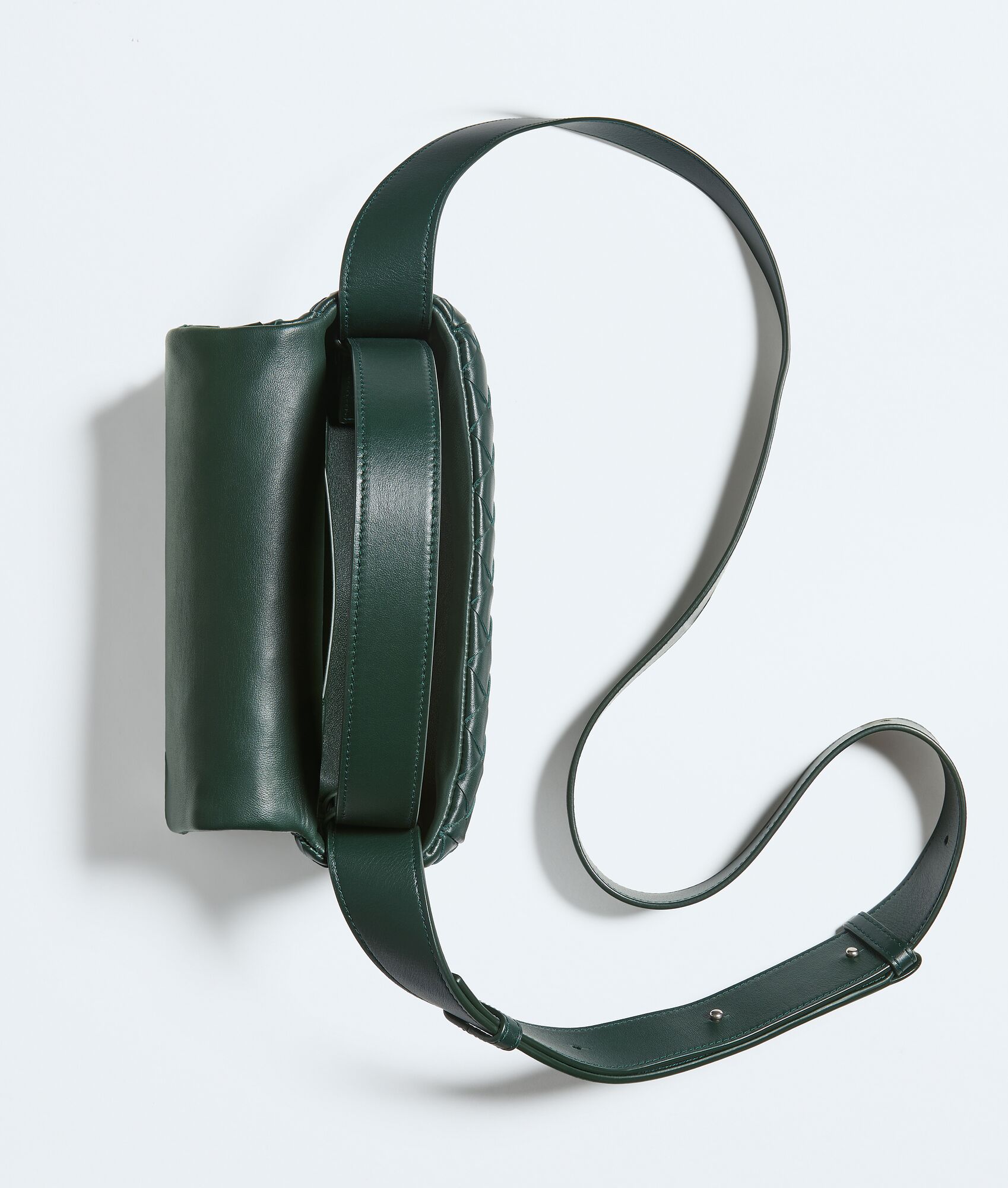BOTTEGA VENETA 迷你Intrecciato编织翻盖手袋