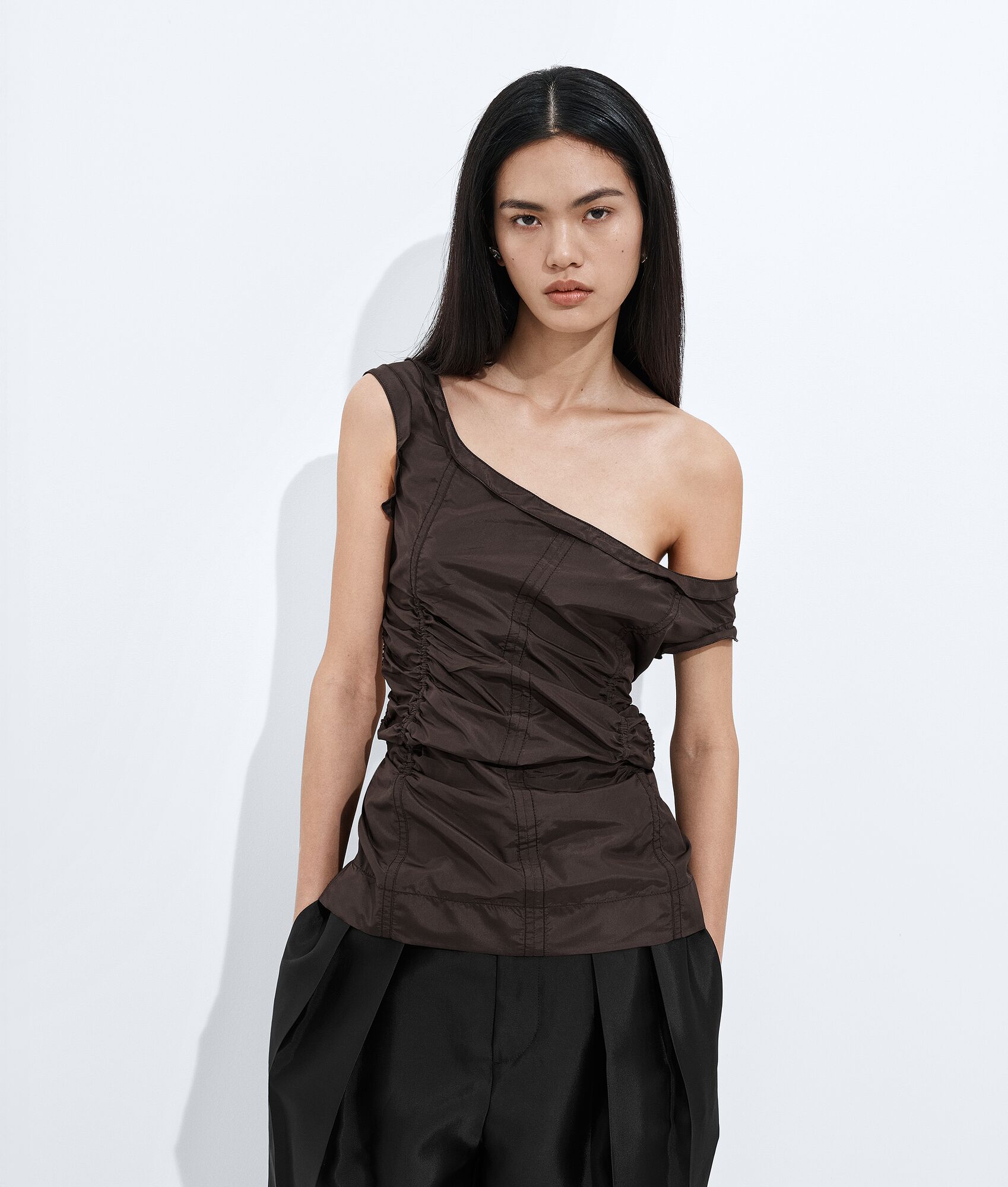 BOTTEGA VENETA 水洗桑蚕丝塔夫绸上衣