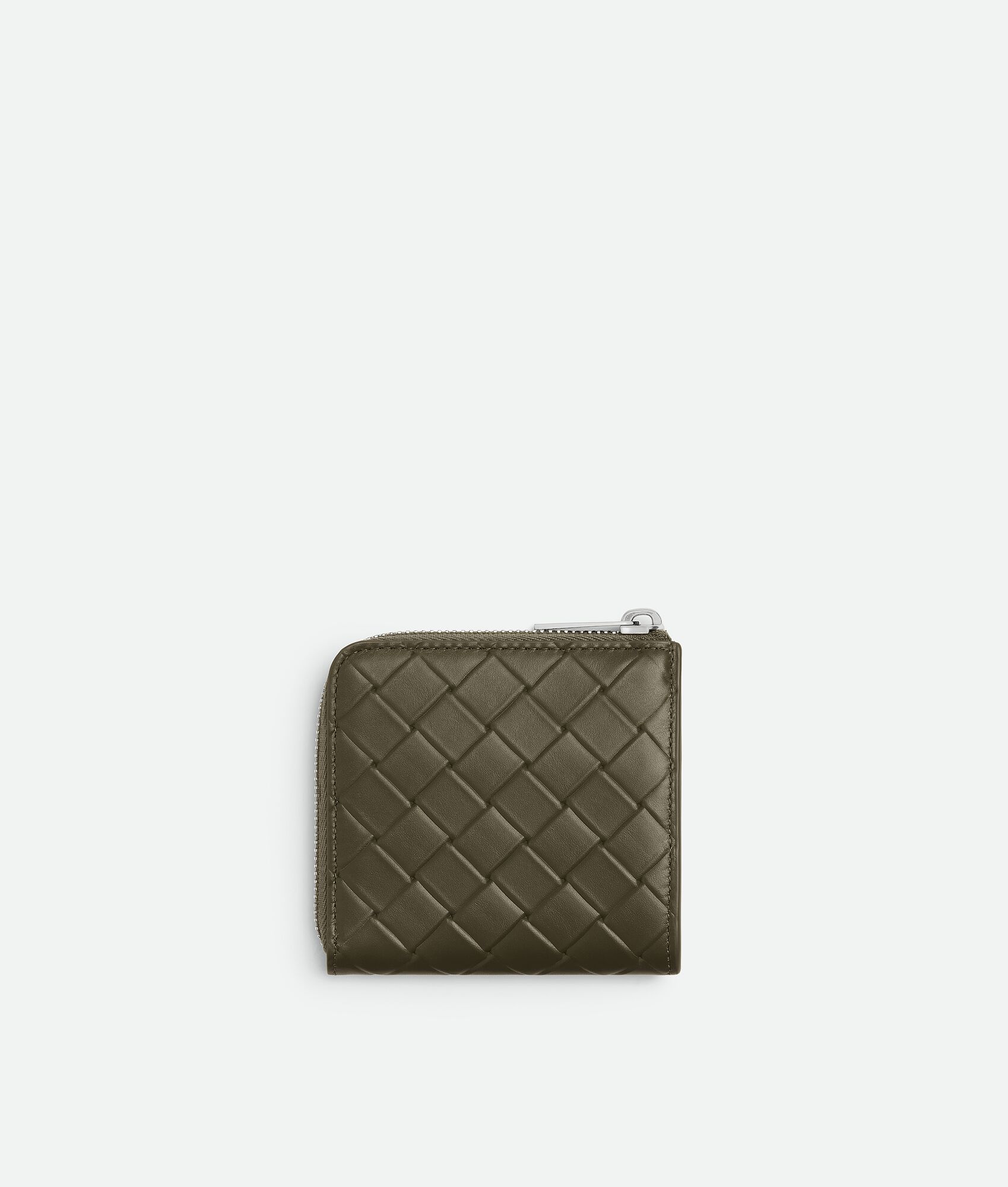 BOTTEGA VENETA Intrecciato Stamp编织环绕式拉链方形钱包