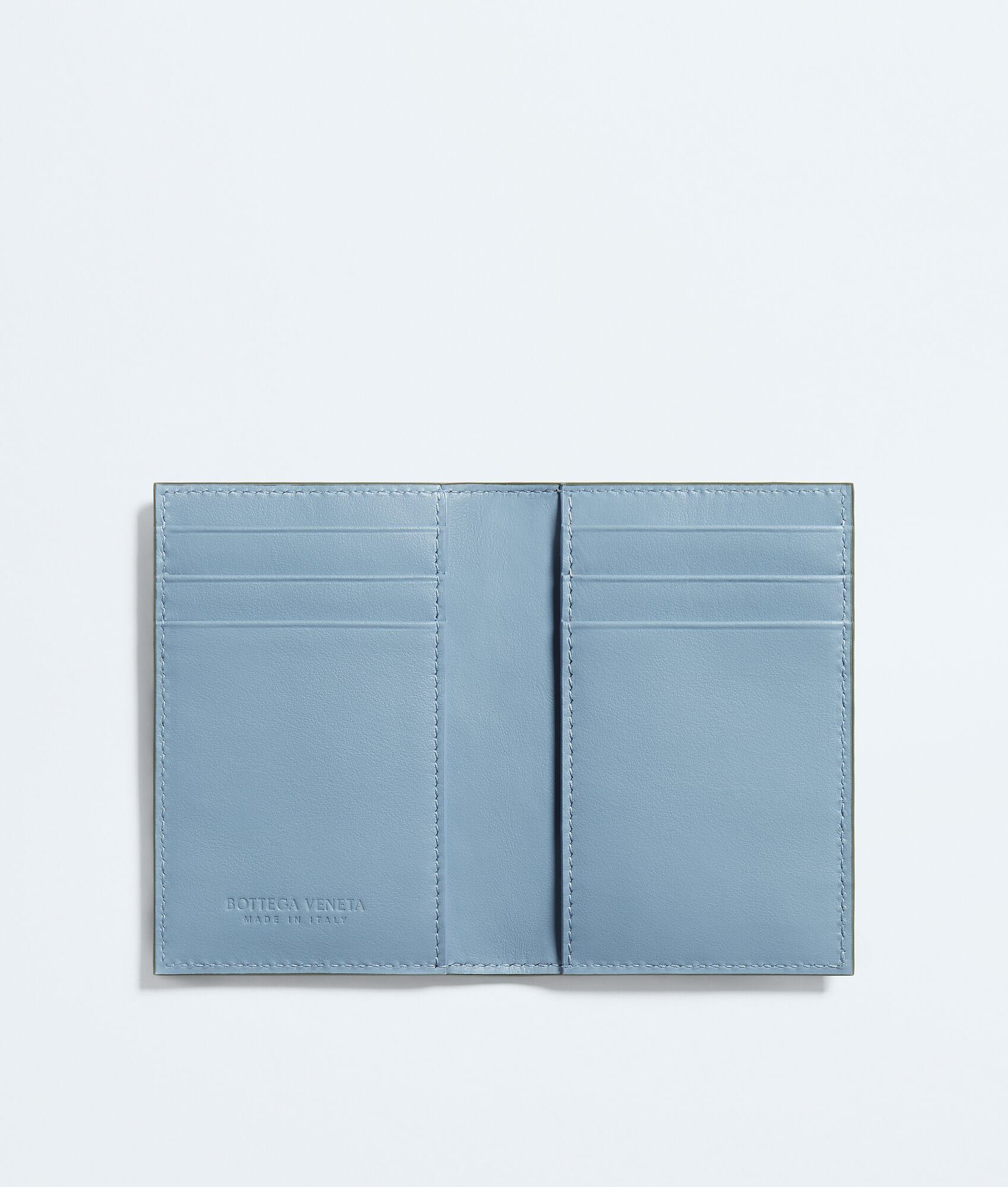 BOTTEGA VENETA Intrecciato编织翻盖卡包