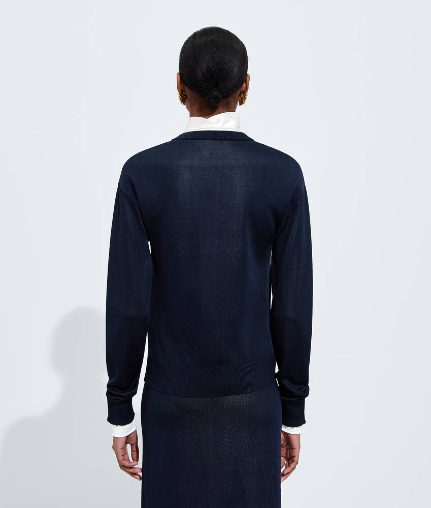 BOTTEGA VENETA 双层桑蚕丝针织开衫
