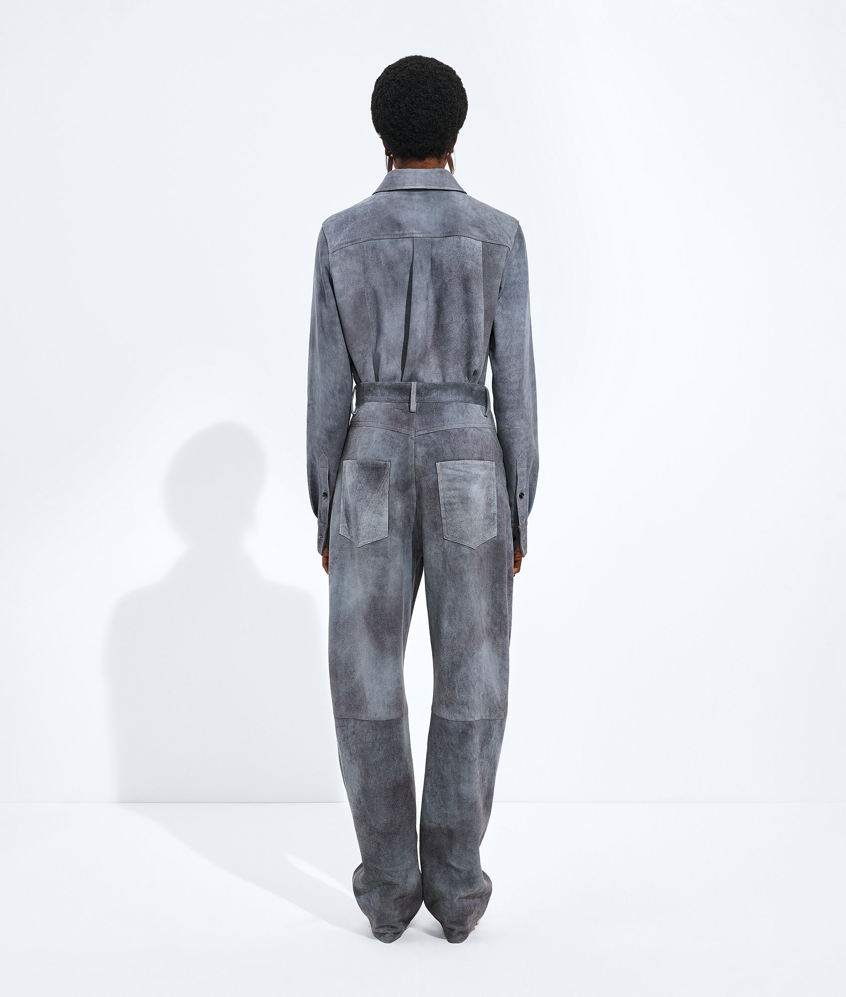 BOTTEGA VENETA 雾面效果绒面革长裤