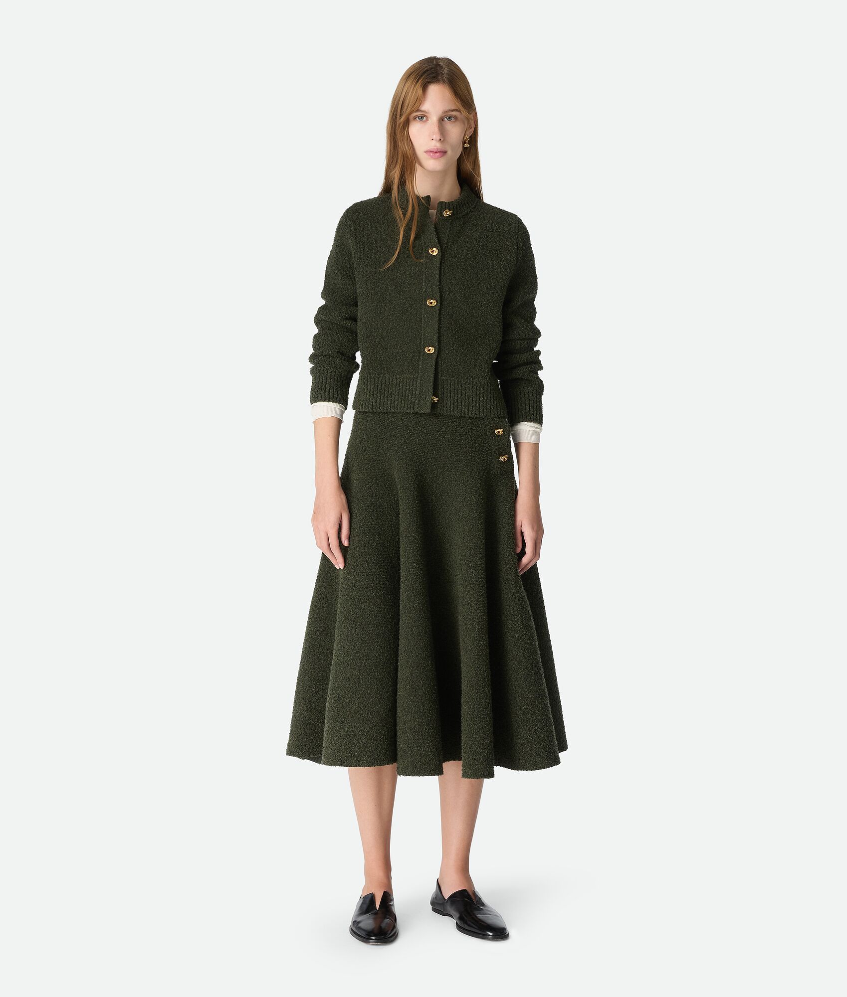 BOTTEGA VENETA 羊毛圈绒半身裙