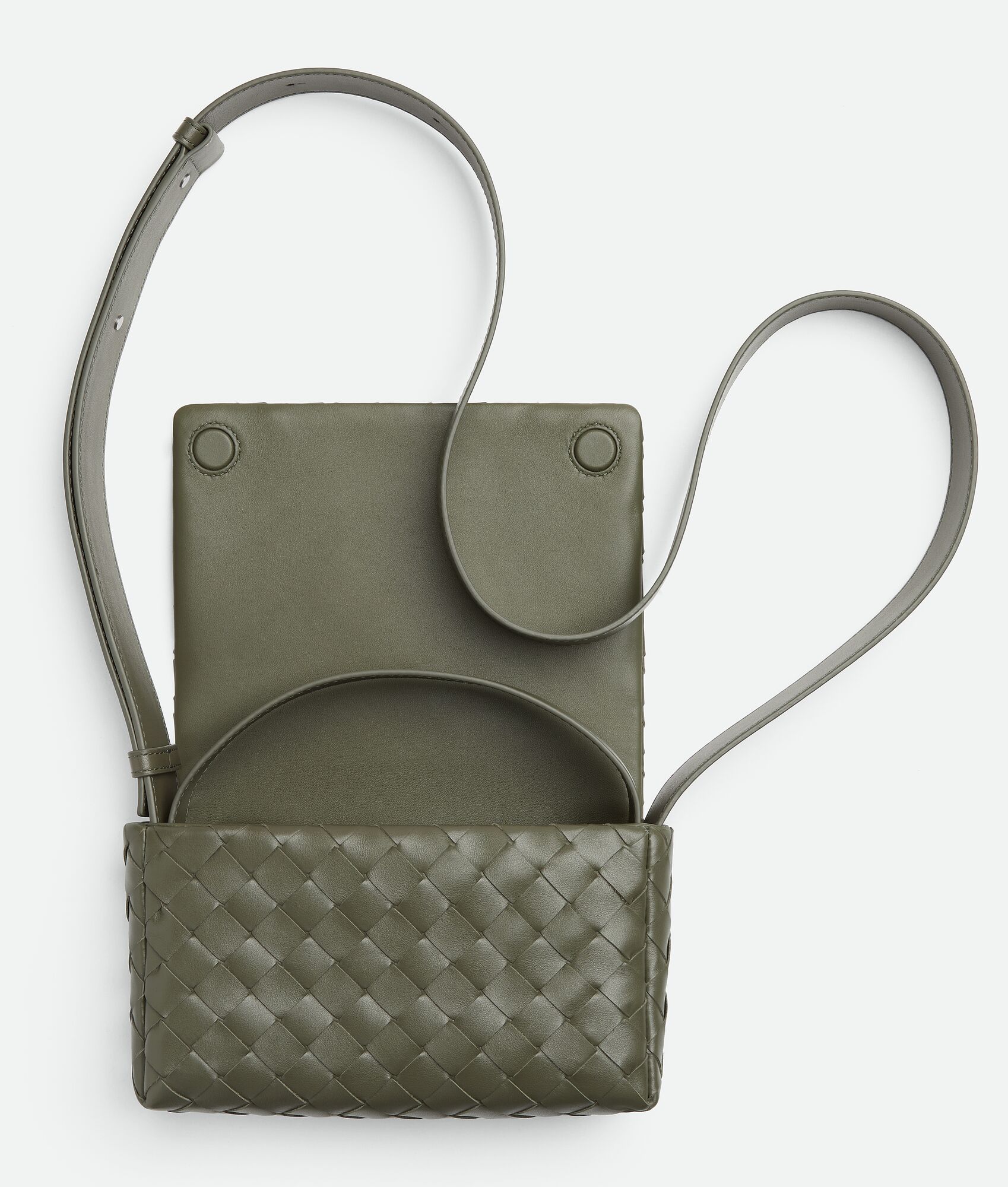 BOTTEGA VENETA 迷你Intrecciato编织翻盖手袋