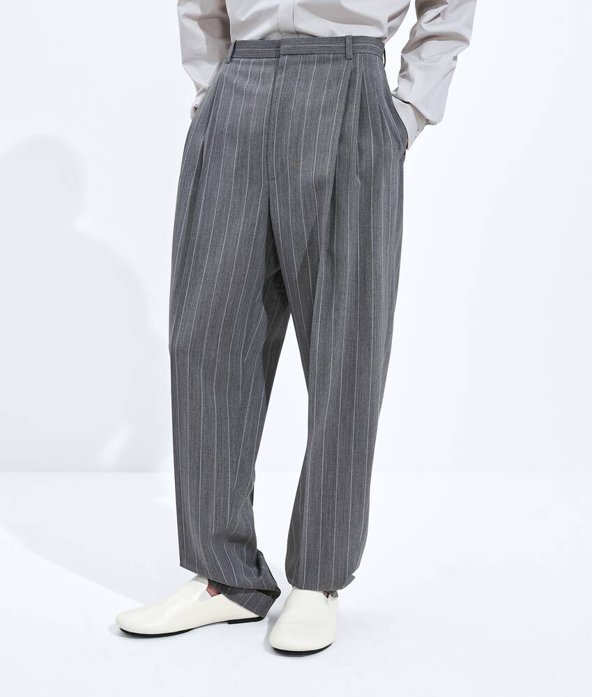 BOTTEGA VENETA 轻盈羊毛细条纹长裤