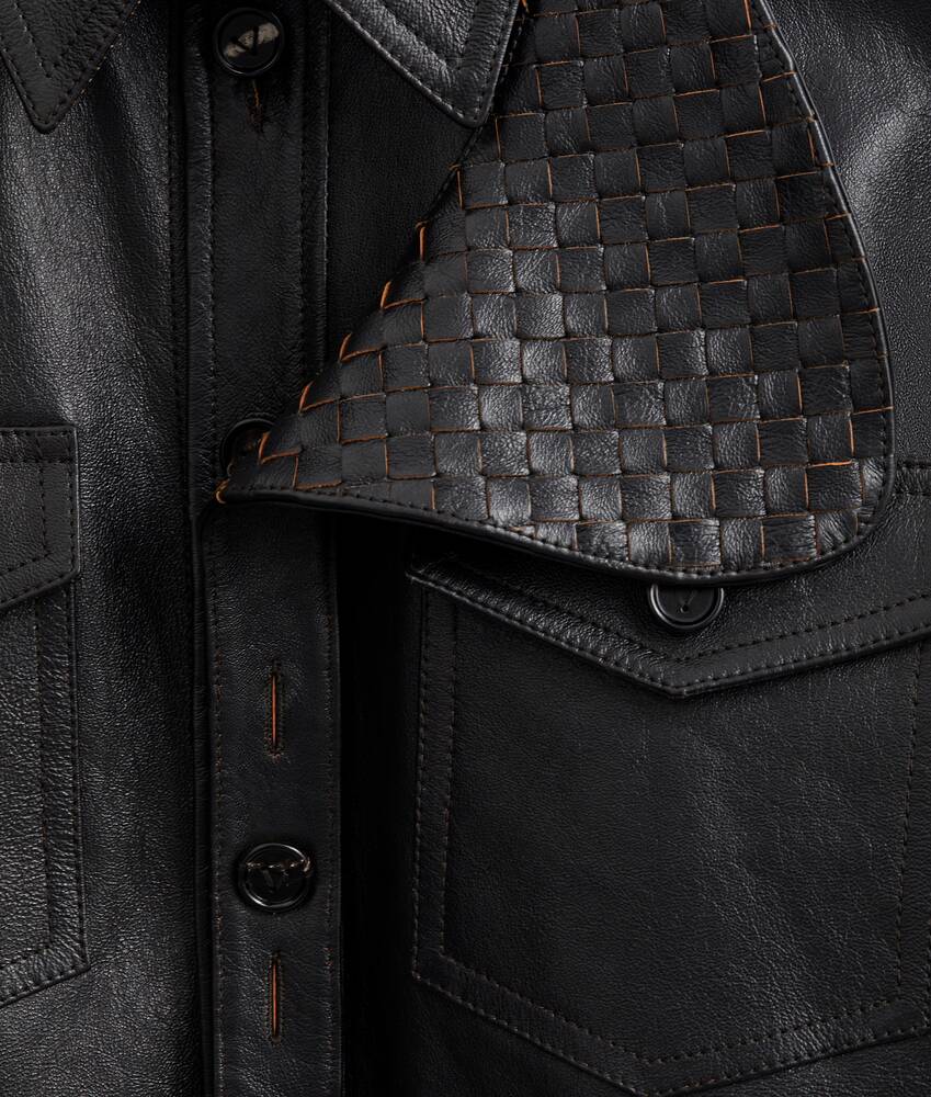 BOTTEGA VENETA 做旧皮革衬衫