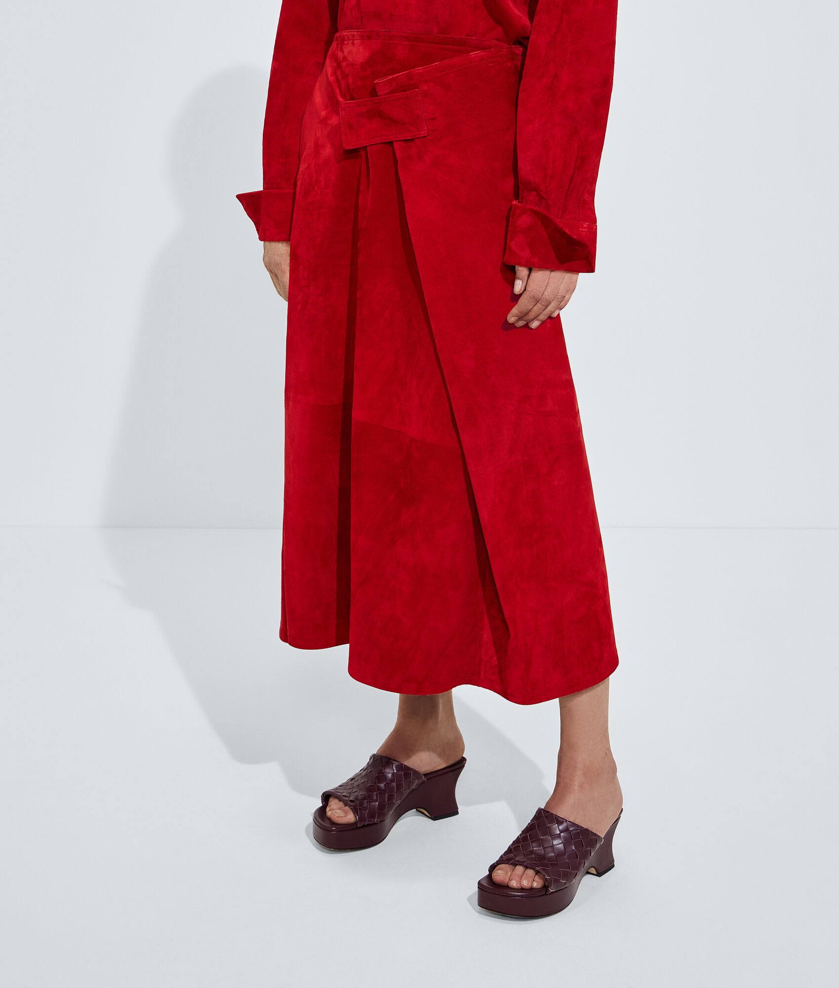 BOTTEGA VENETA 绒面革半身裙