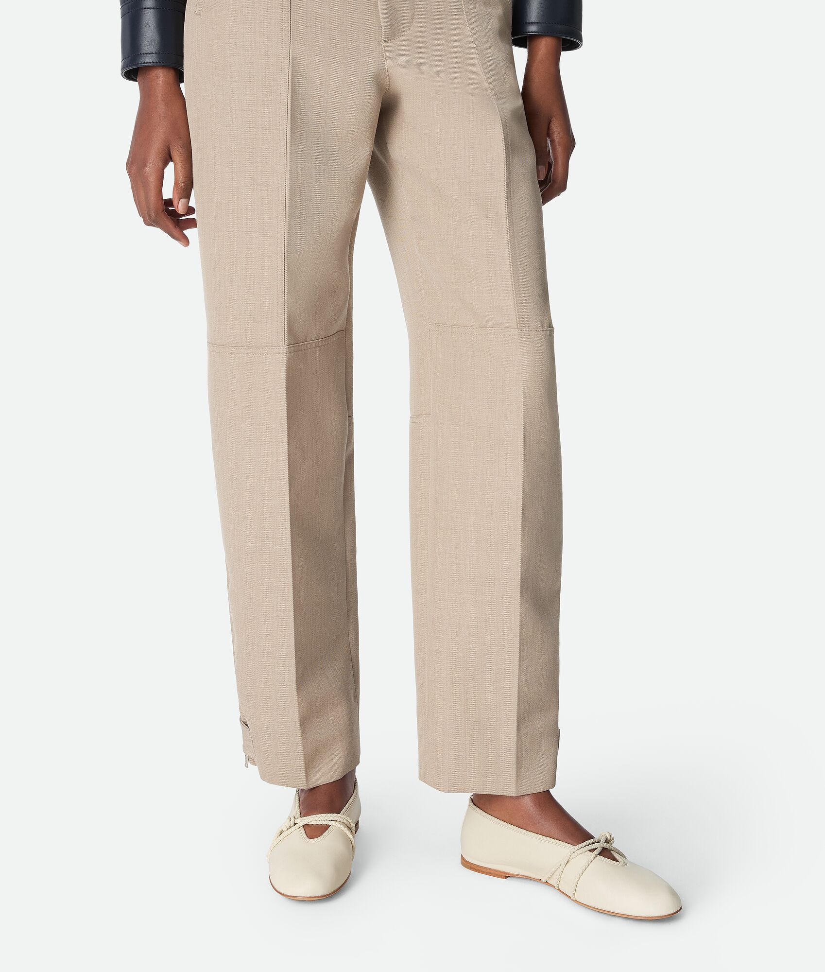 BOTTEGA VENETA 女士Rosa玛丽珍平底芭蕾舞鞋