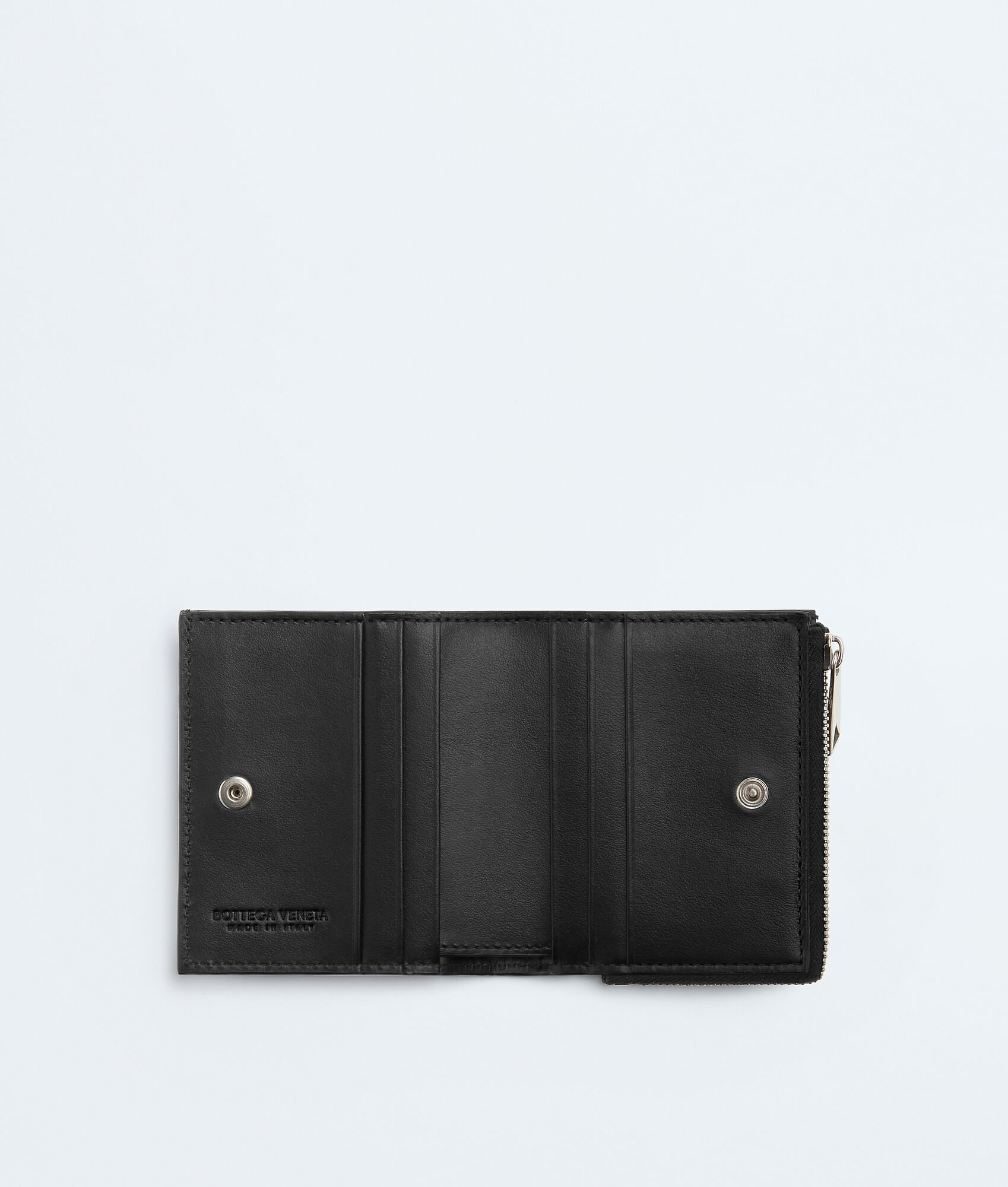 BOTTEGA VENETA Intrecciato编织Bi-Fold拉链钱包