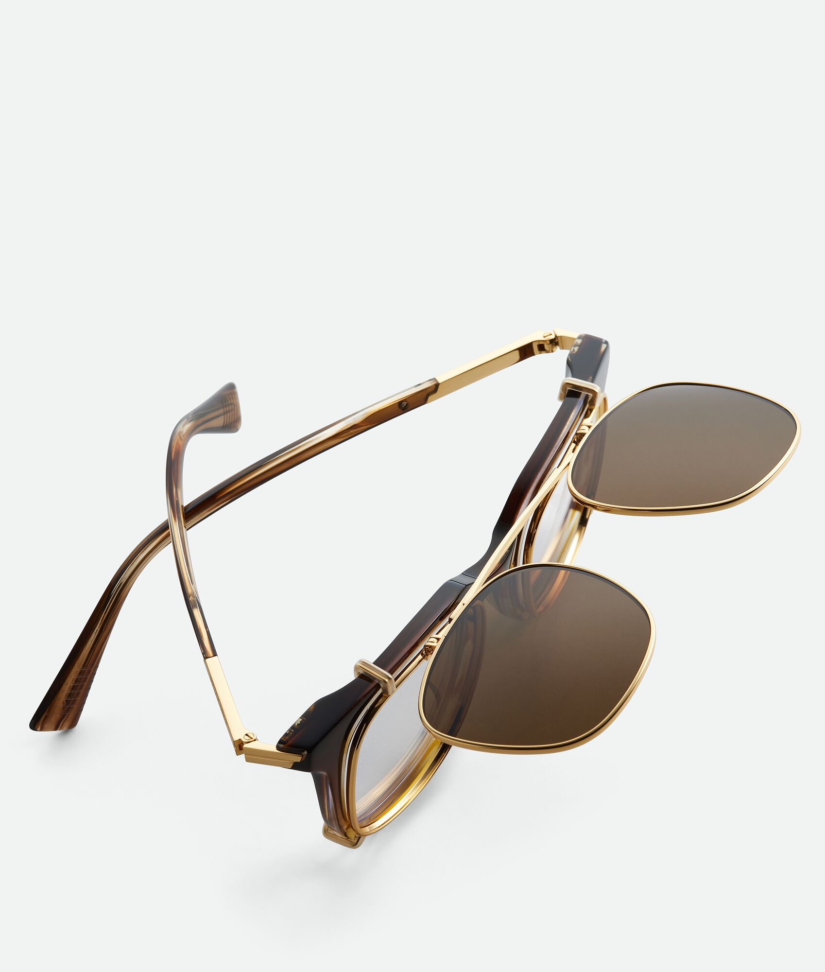 BOTTEGA VENETA Classic方形夹片式太阳眼镜