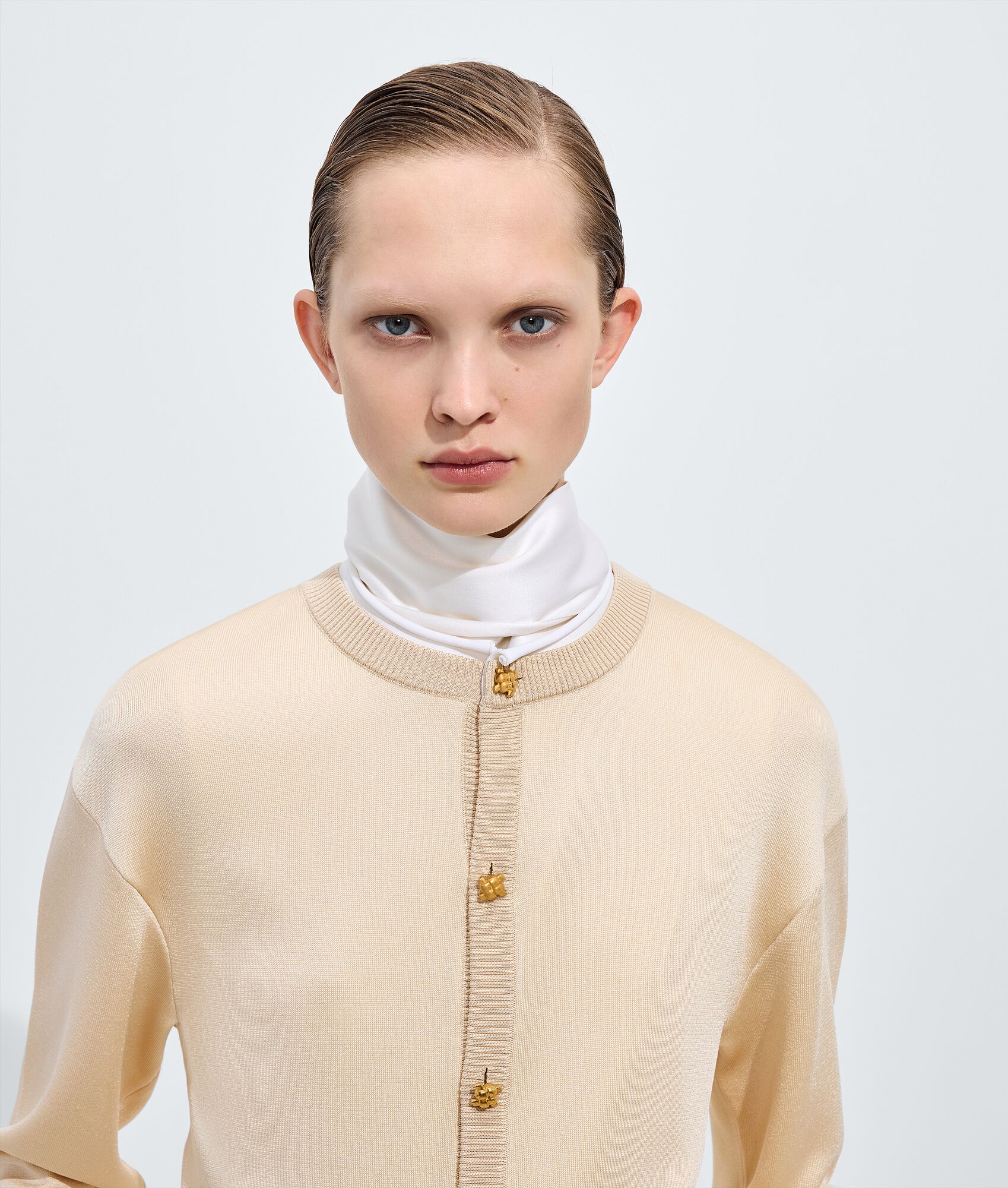 BOTTEGA VENETA 双层桑蚕丝针织开衫