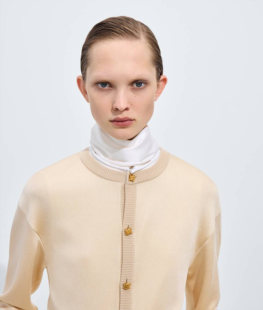 BOTTEGA VENETA 双层桑蚕丝针织开衫
