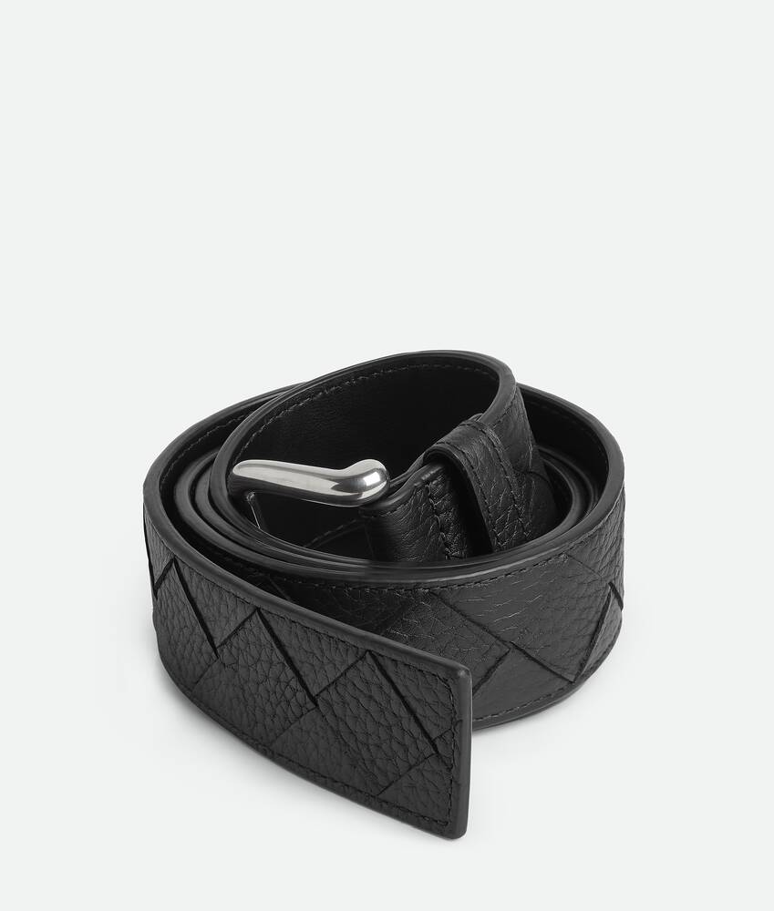 BOTTEGA VENETA Intrecciato编织Taurillon腰带