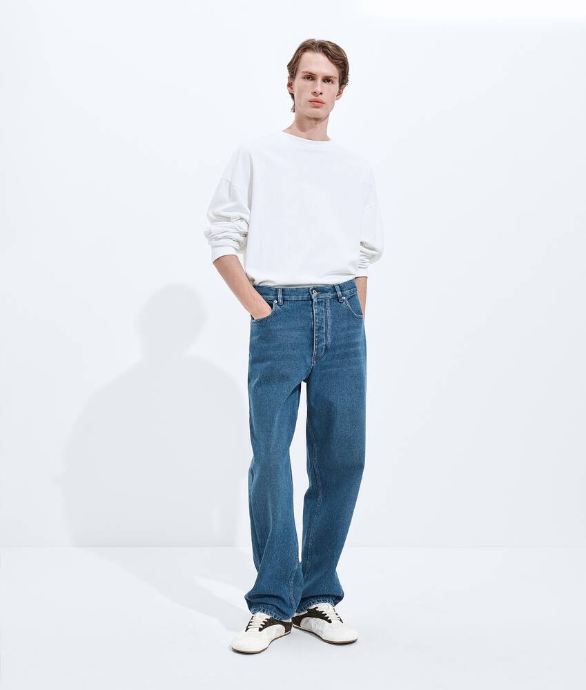BOTTEGA VENETA 中度靛青色阔腿牛仔裤