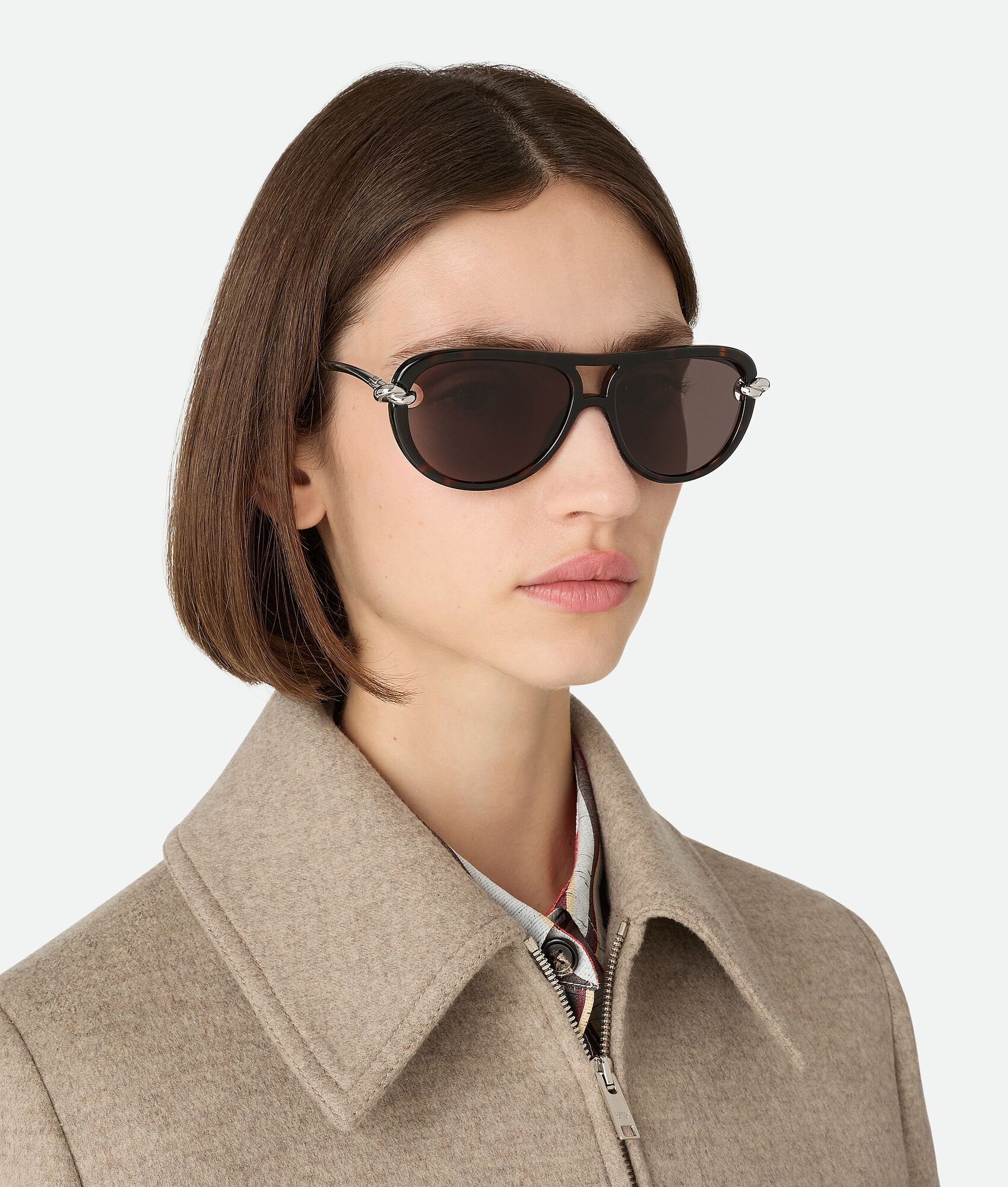 BOTTEGA VENETA Knot飞行员太阳眼镜