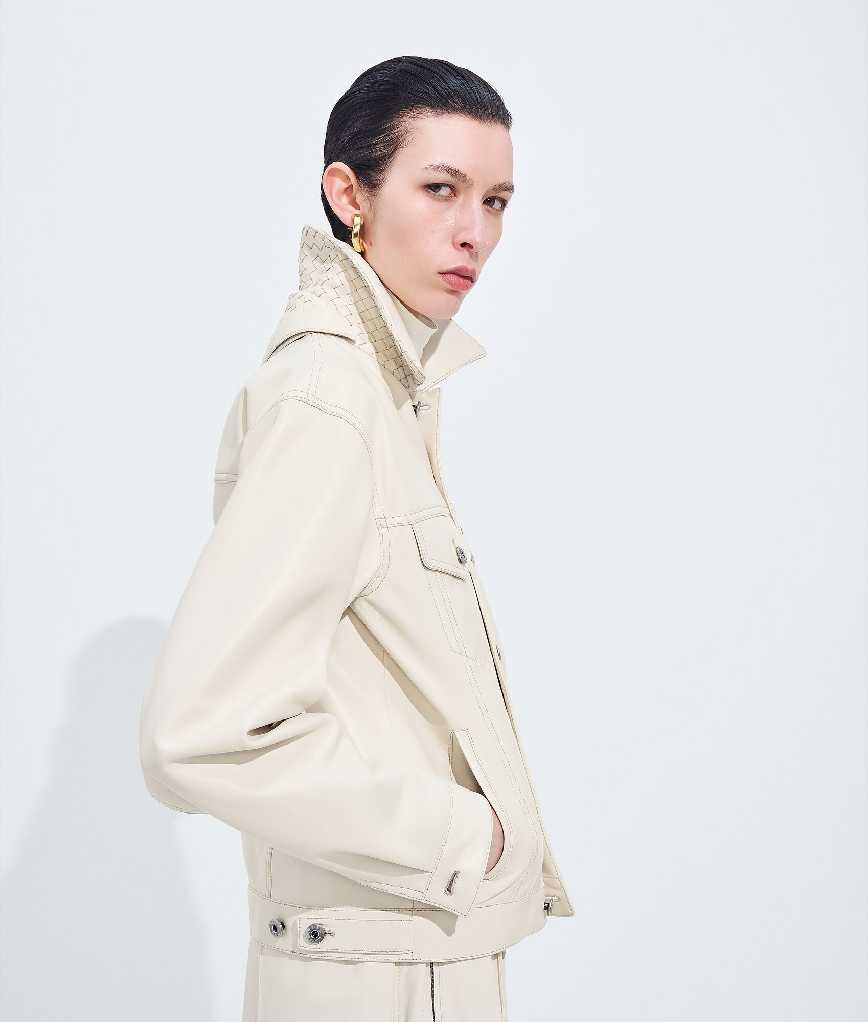 BOTTEGA VENETA 半亮面皮革夹克
