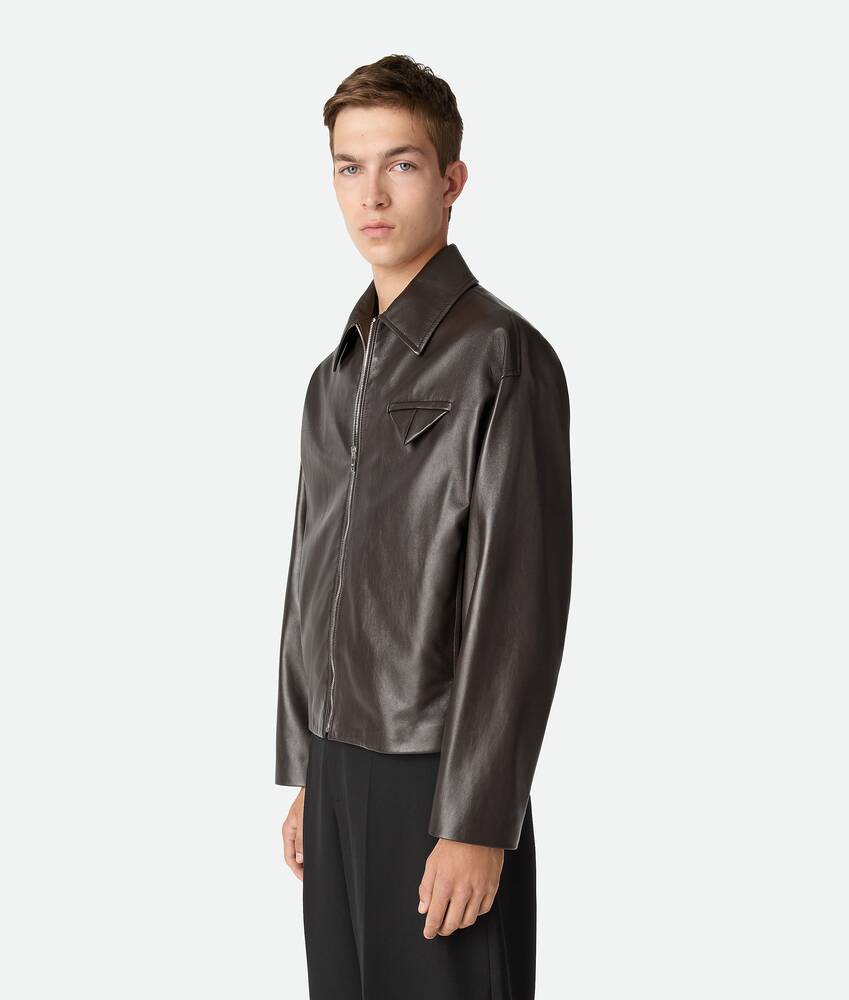 BOTTEGA VENETA 亮面皮革束腰夹克