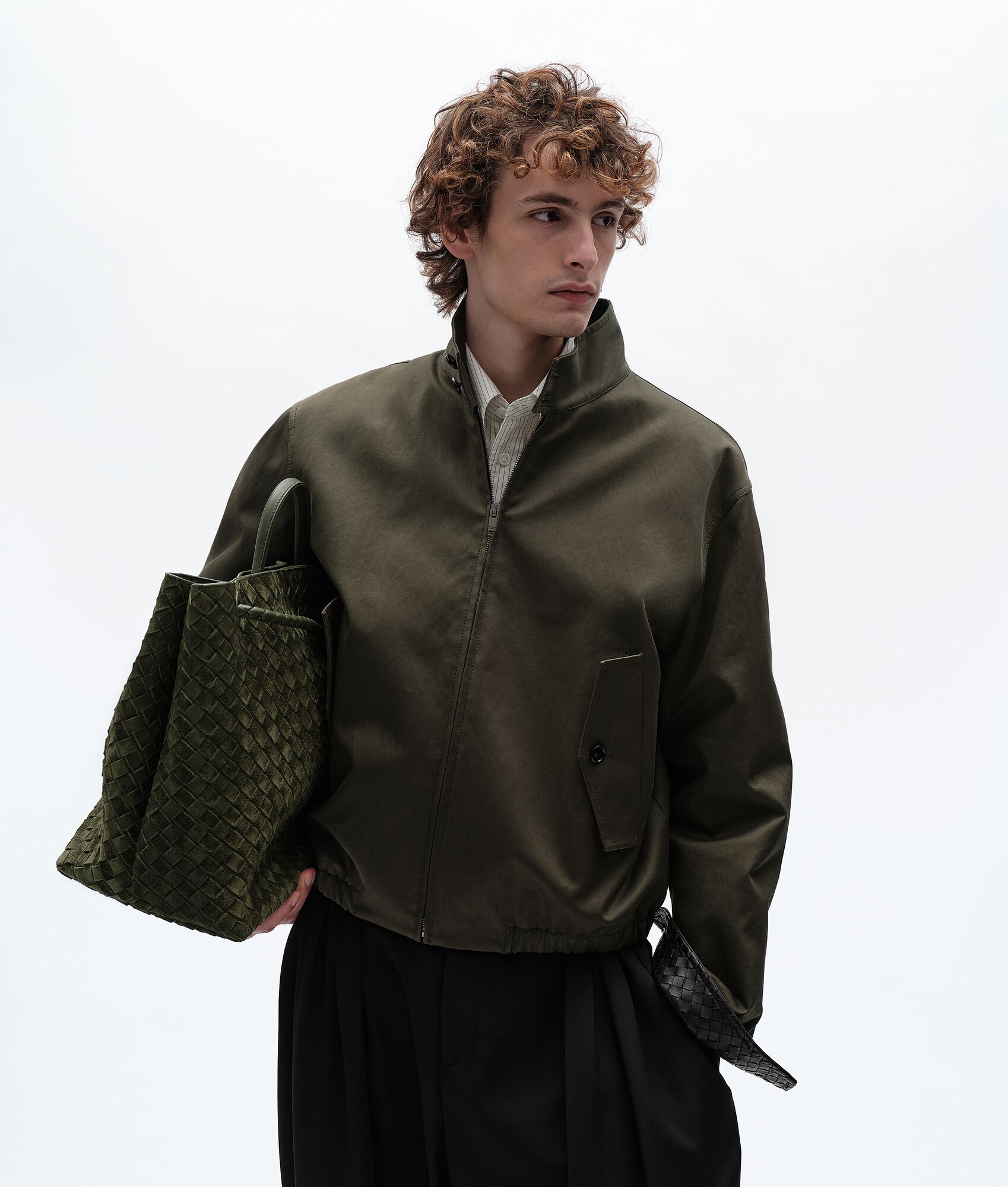 BOTTEGA VENETA 棉质华达呢束腰夹克