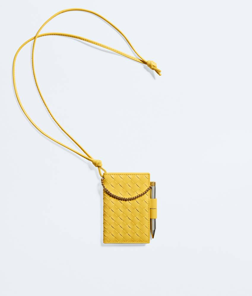BOTTEGA VENETA Intrecciato Piccolo编织铅笔造型开合证件卡包