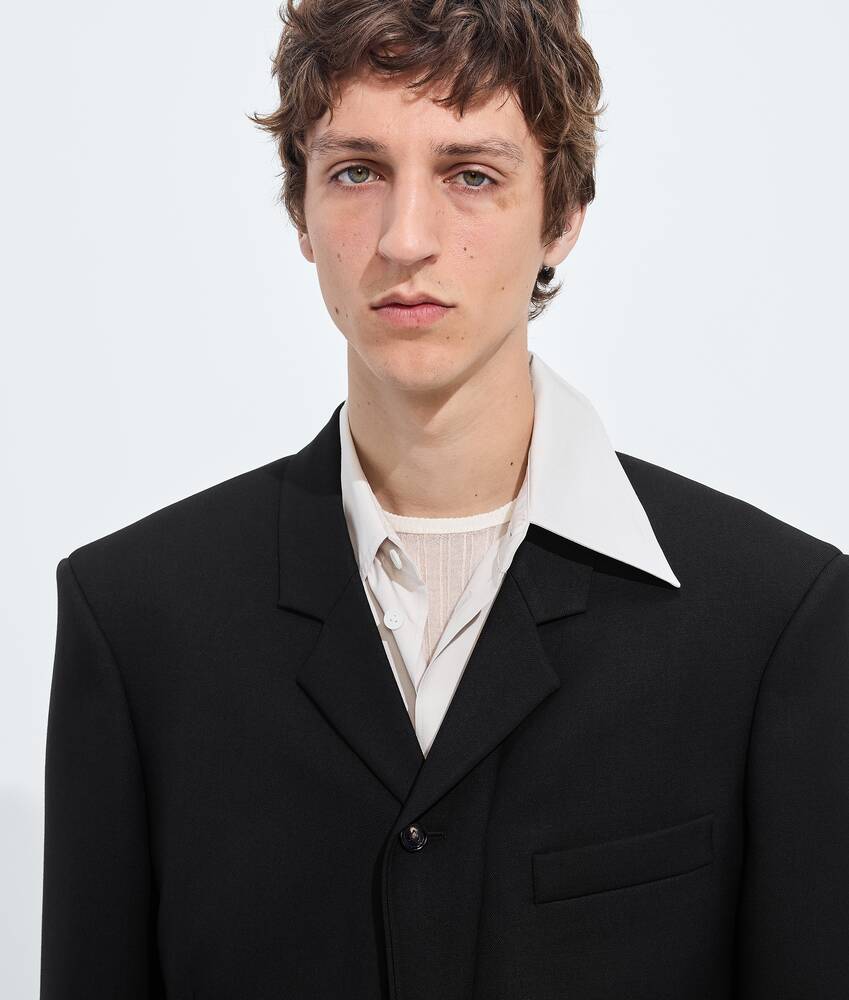 BOTTEGA VENETA 羊毛配马海毛华达呢夹克