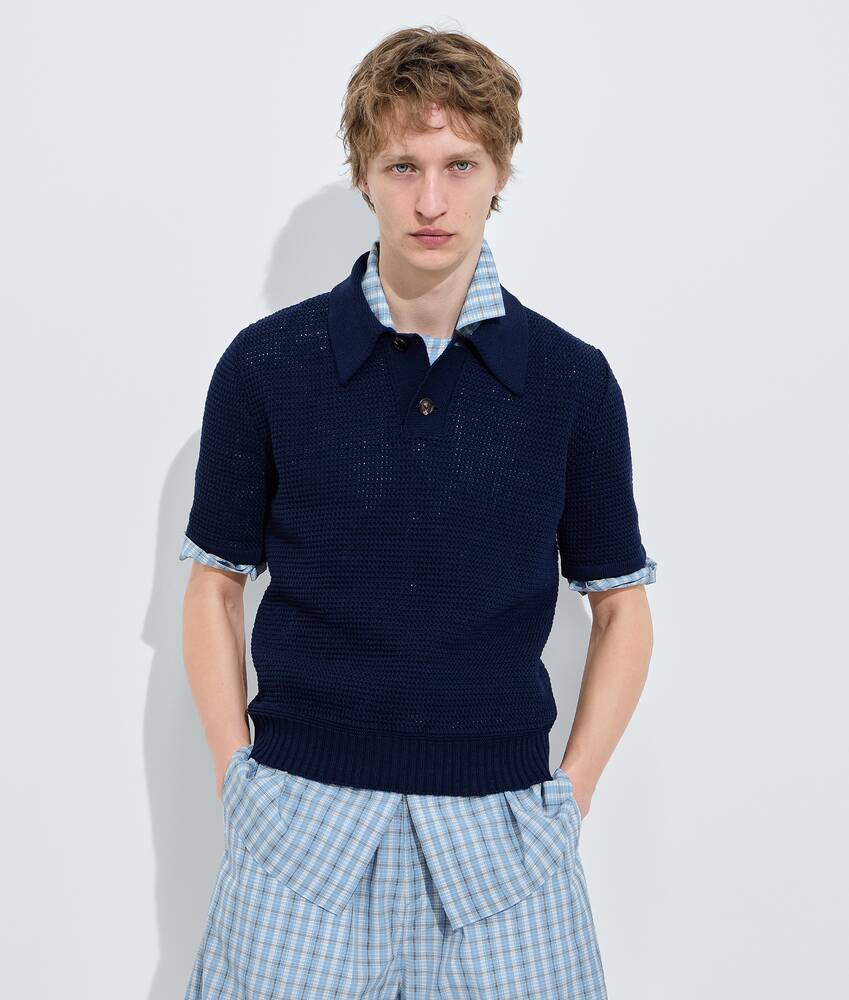 BOTTEGA VENETA 棉质钩织Polo衫