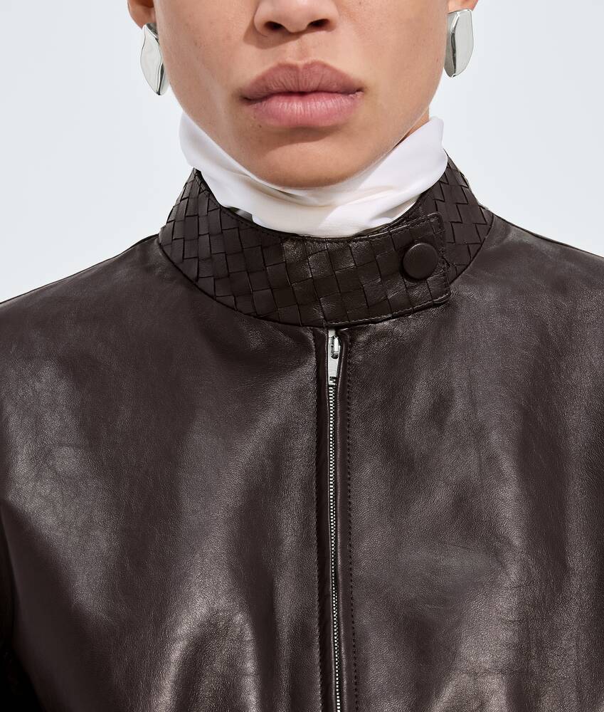 BOTTEGA VENETA Papery皮革束腰夹克