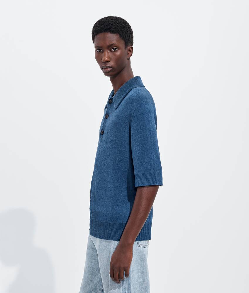 BOTTEGA VENETA  桑蚕丝圈绒Polo衫
