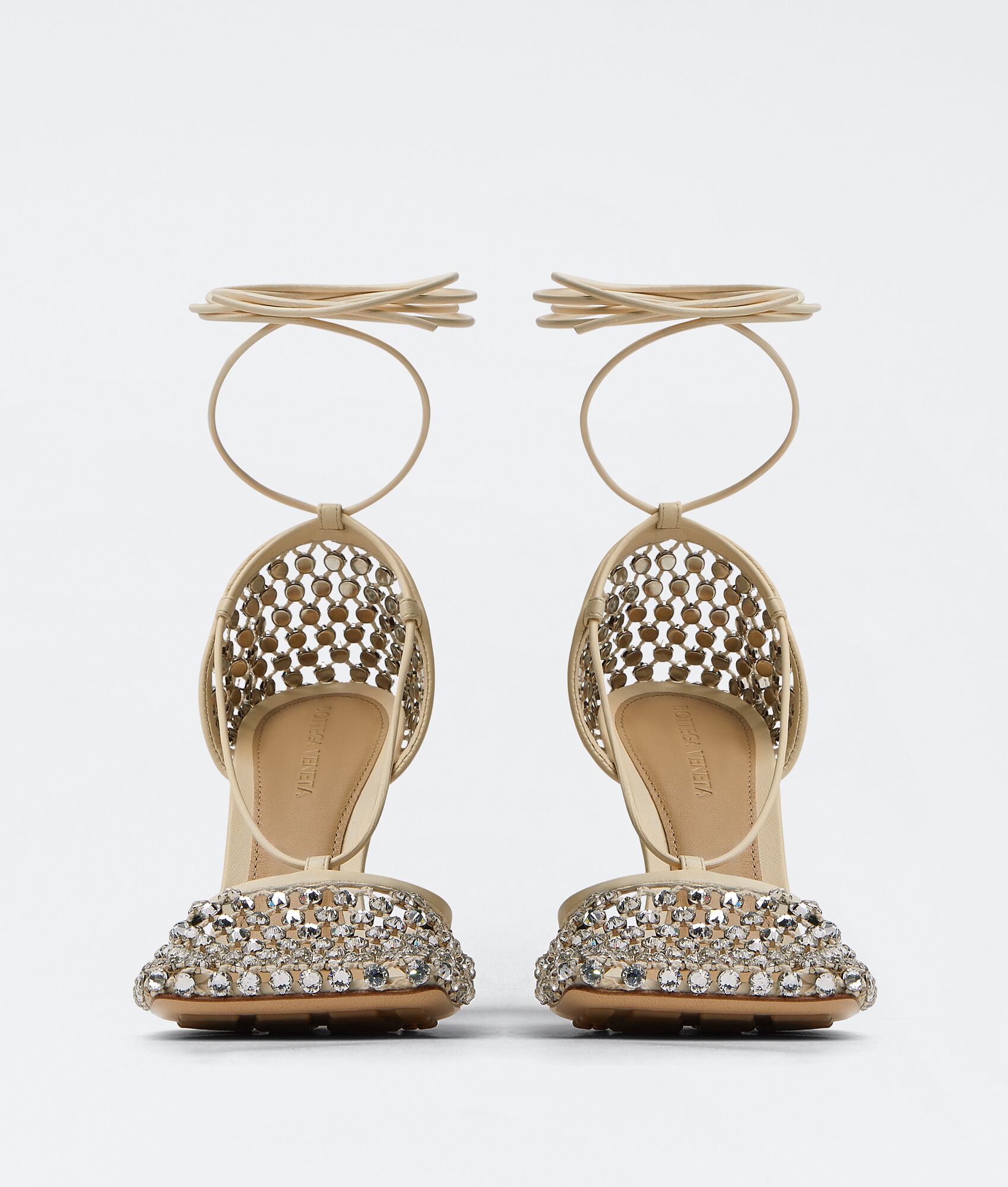 BOTTEGA VENETA 女士Sparkle Stretch系带凉鞋