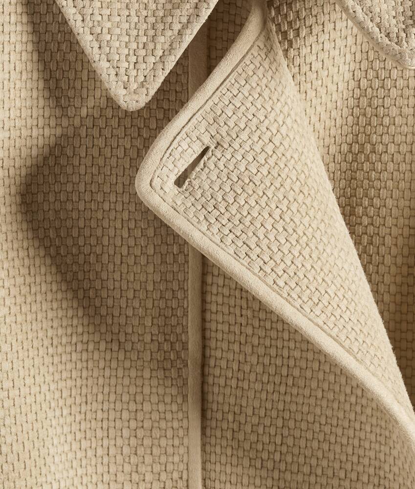 BOTTEGA VENETA 迷你Intreccio编织绒面革风衣