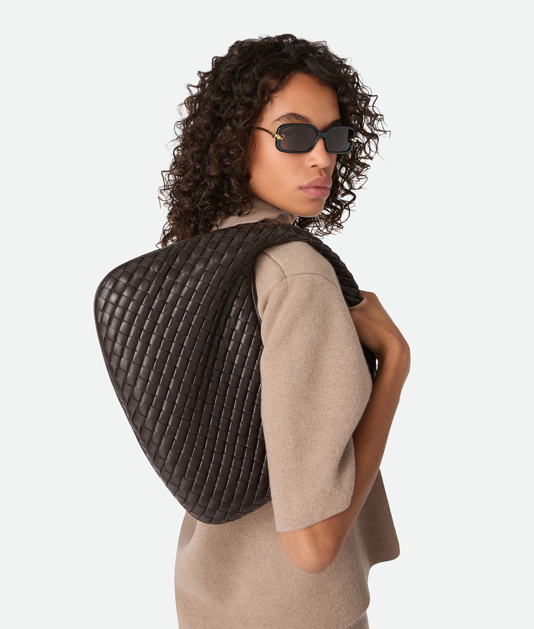 BOTTEGA VENETA Knot长方形太阳眼镜