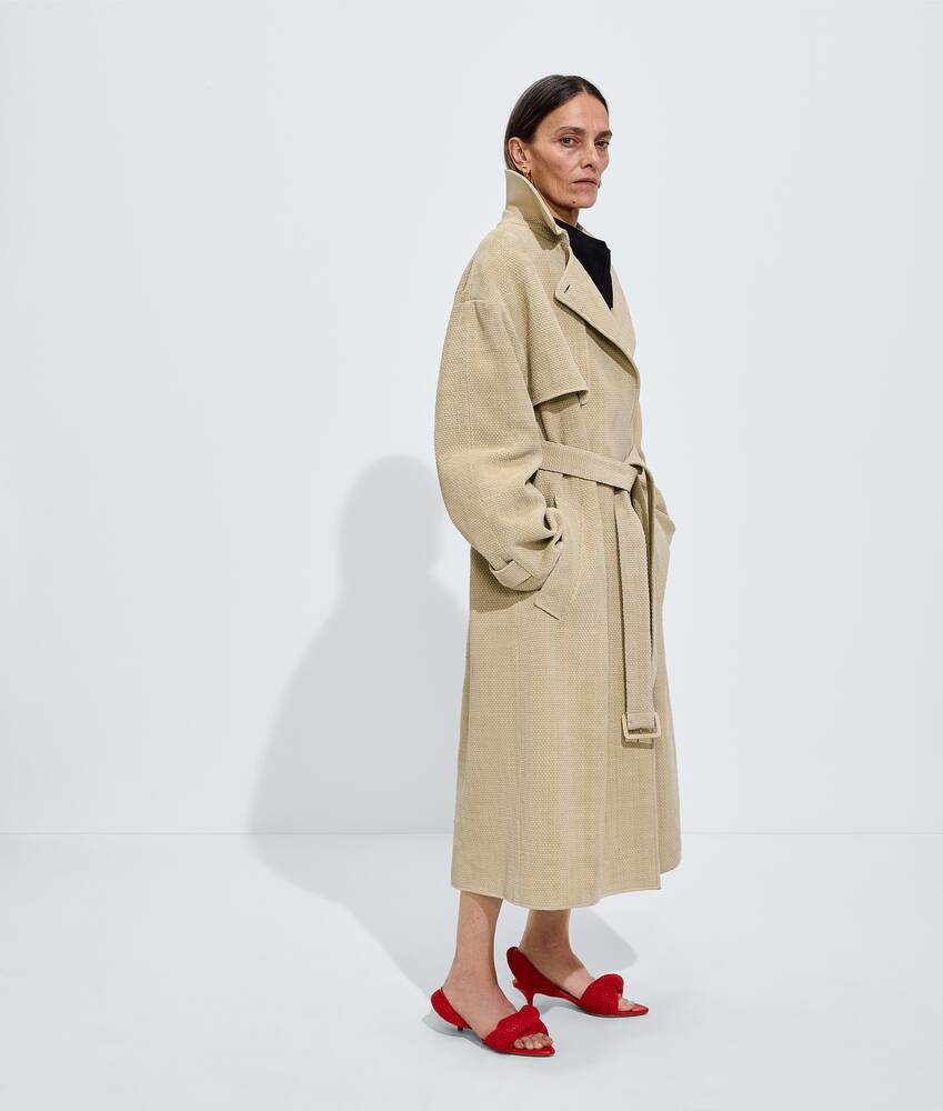 BOTTEGA VENETA 迷你Intreccio编织绒面革风衣