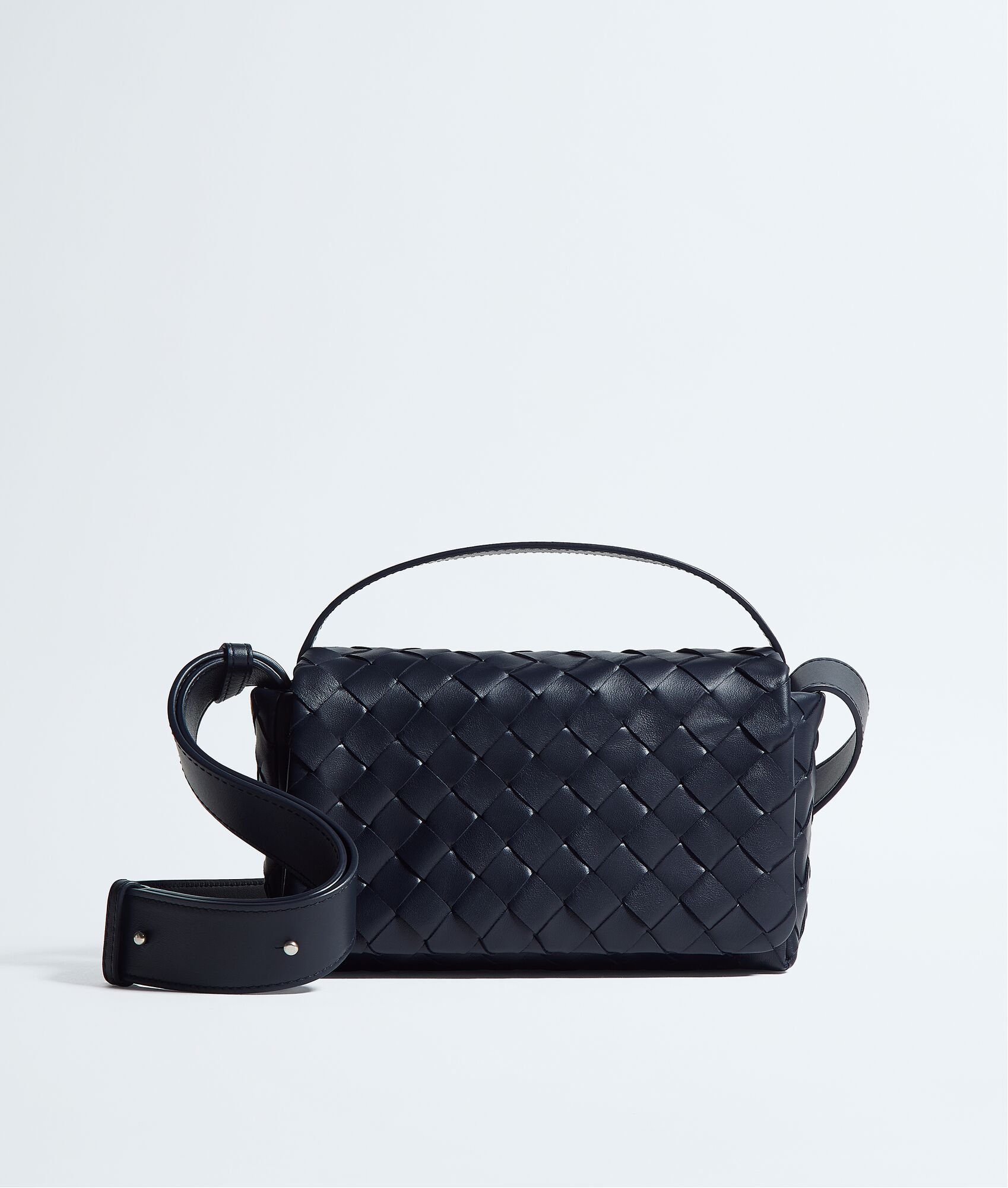 BOTTEGA VENETA 迷你Intrecciato编织翻盖手袋