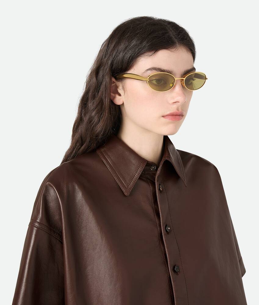 BOTTEGA VENETA Sardine椭圆形太阳眼镜