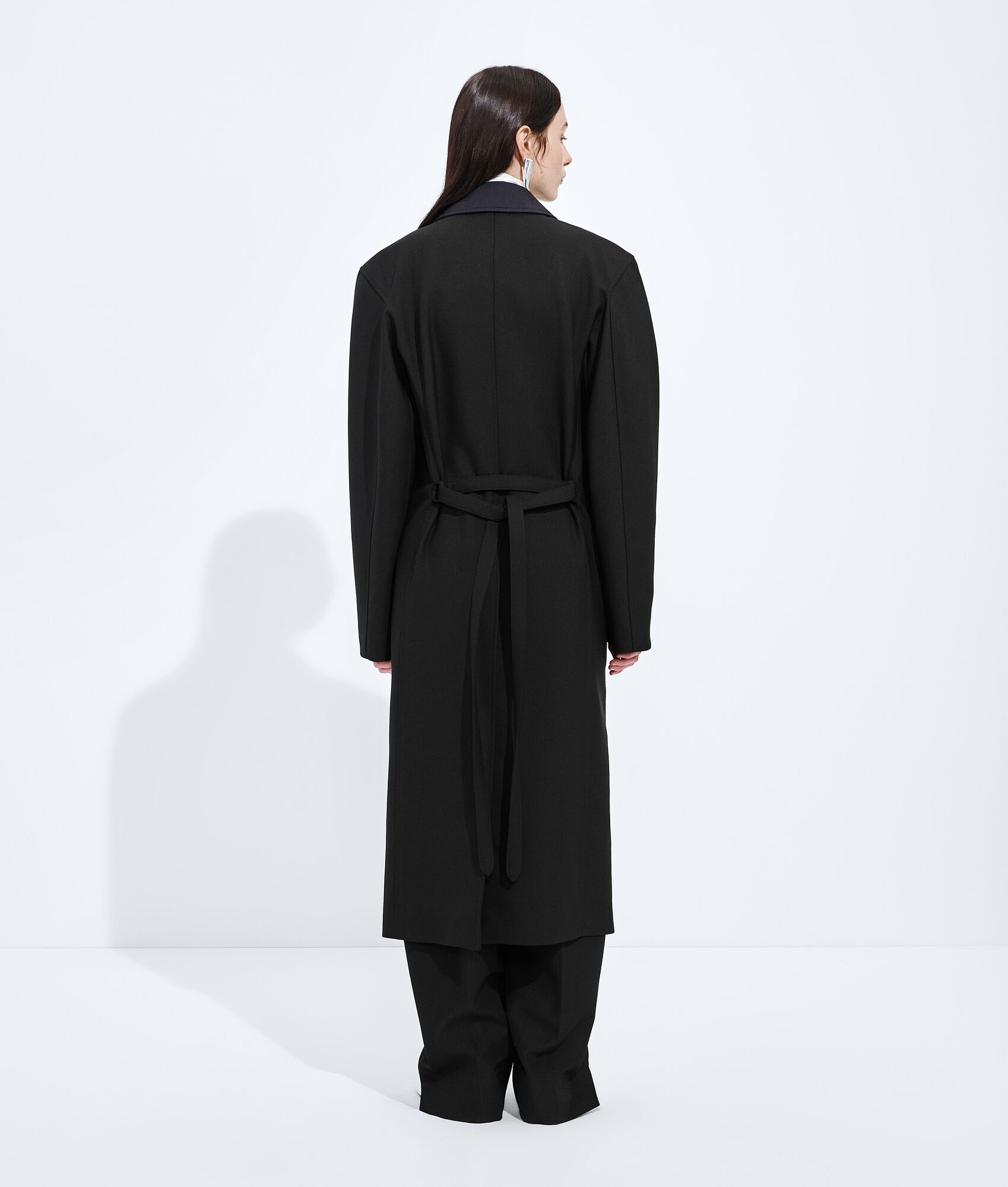 BOTTEGA VENETA 可拆式羊毛配马海毛大衣