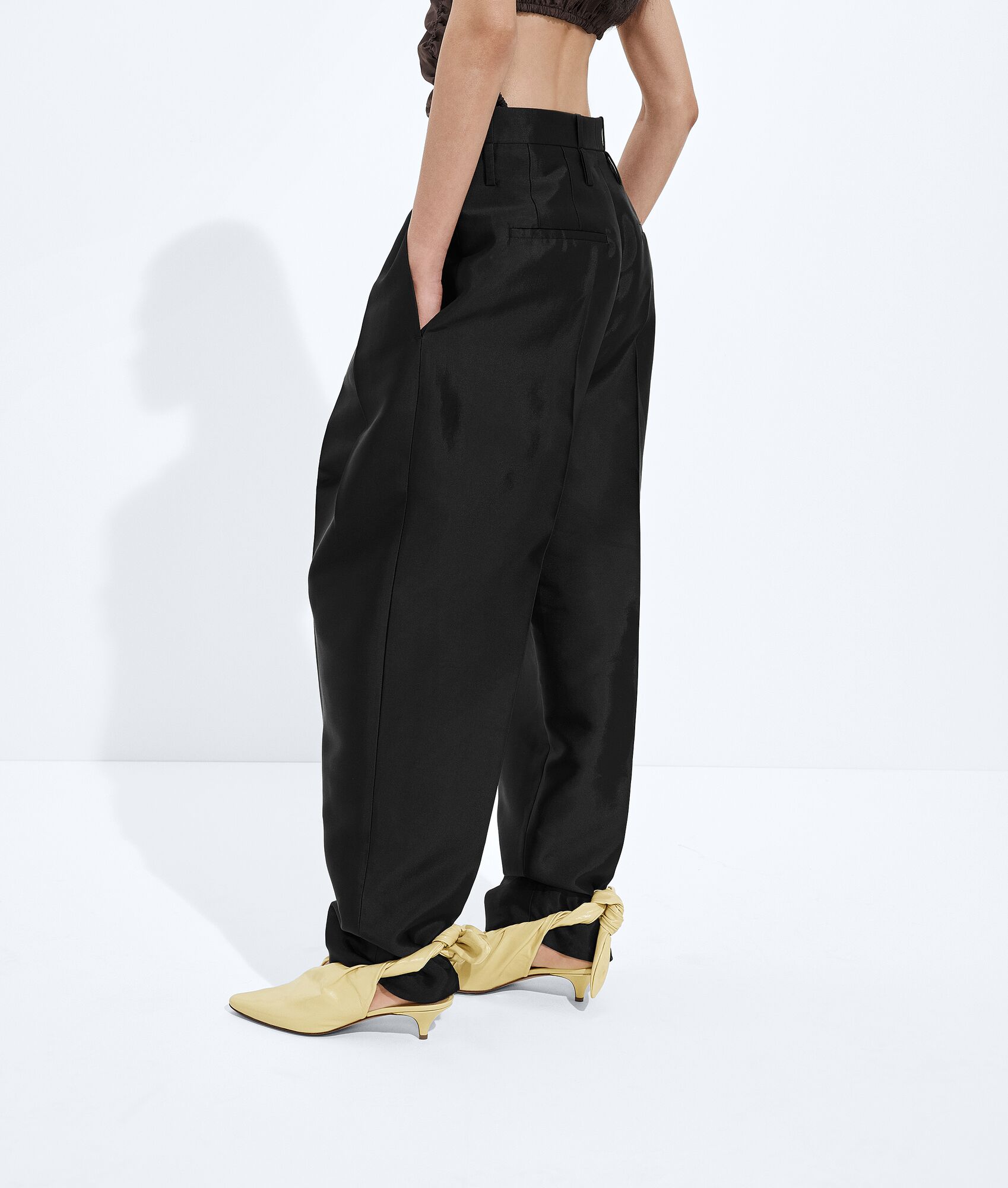 BOTTEGA VENETA 水洗棉质配粘胶纤维斜纹长裤