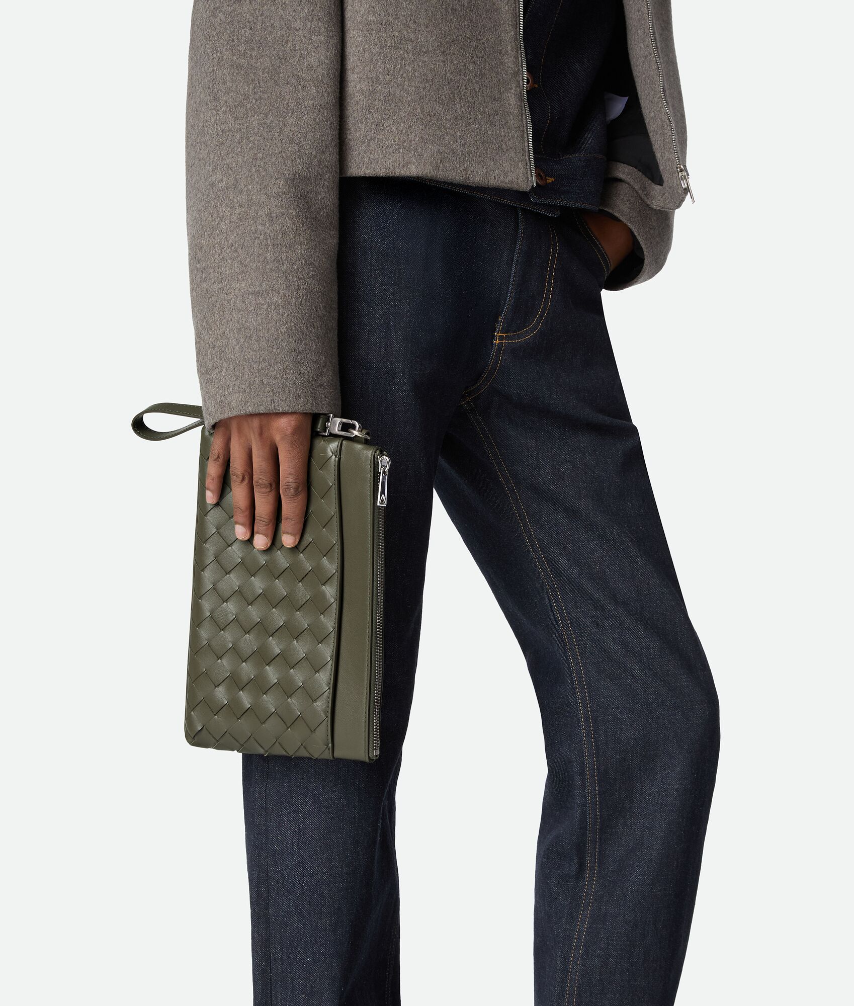 BOTTEGA VENETA Intrecciato Prism编织手拿包
