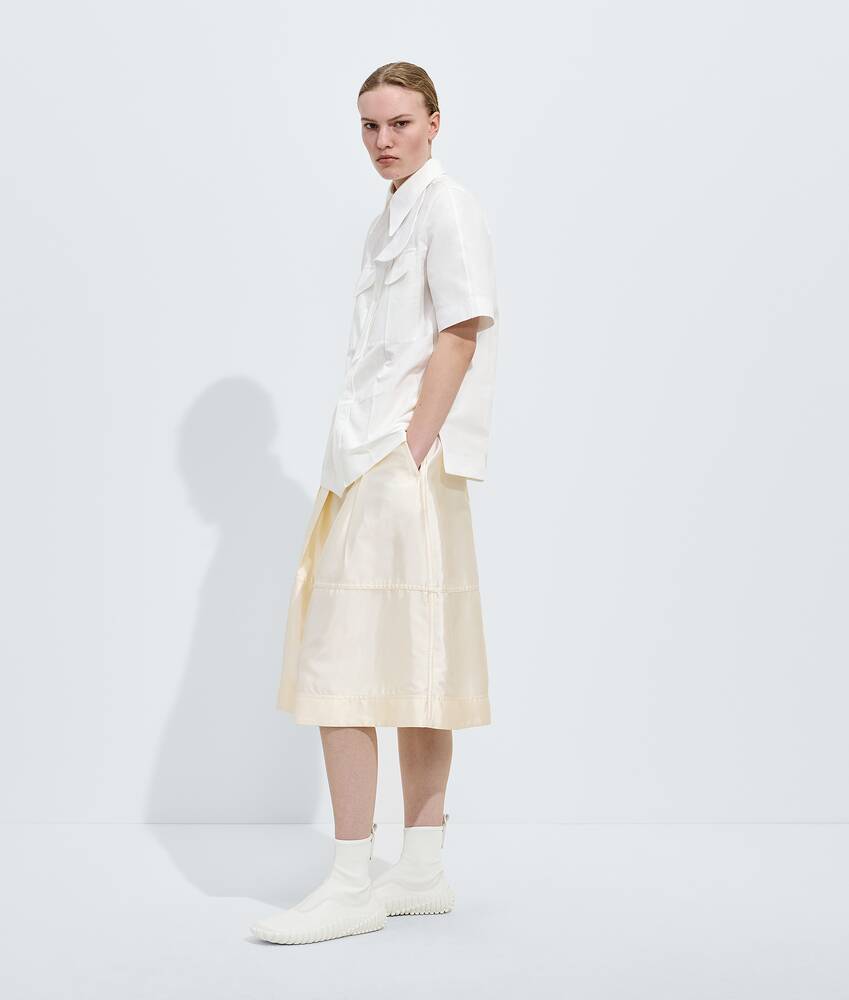BOTTEGA VENETA 水洗棉质配粘胶纤维斜纹裙裤