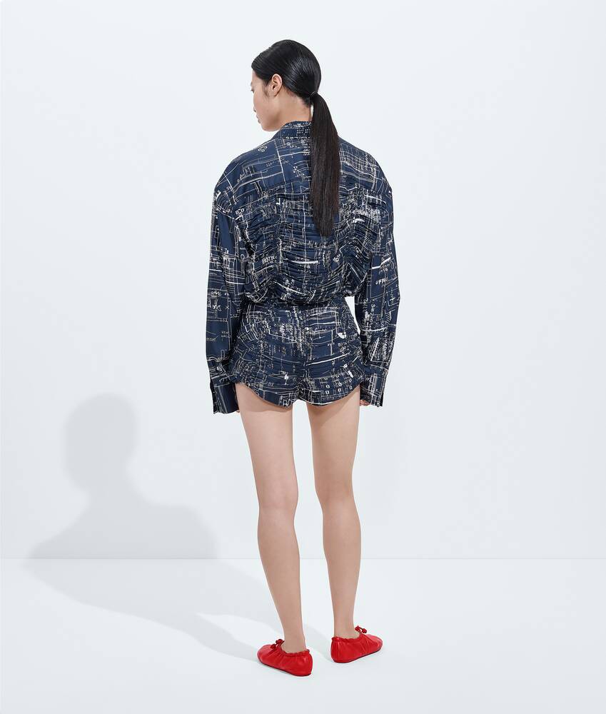 BOTTEGA VENETA 印花桑蚕丝斜纹上衣